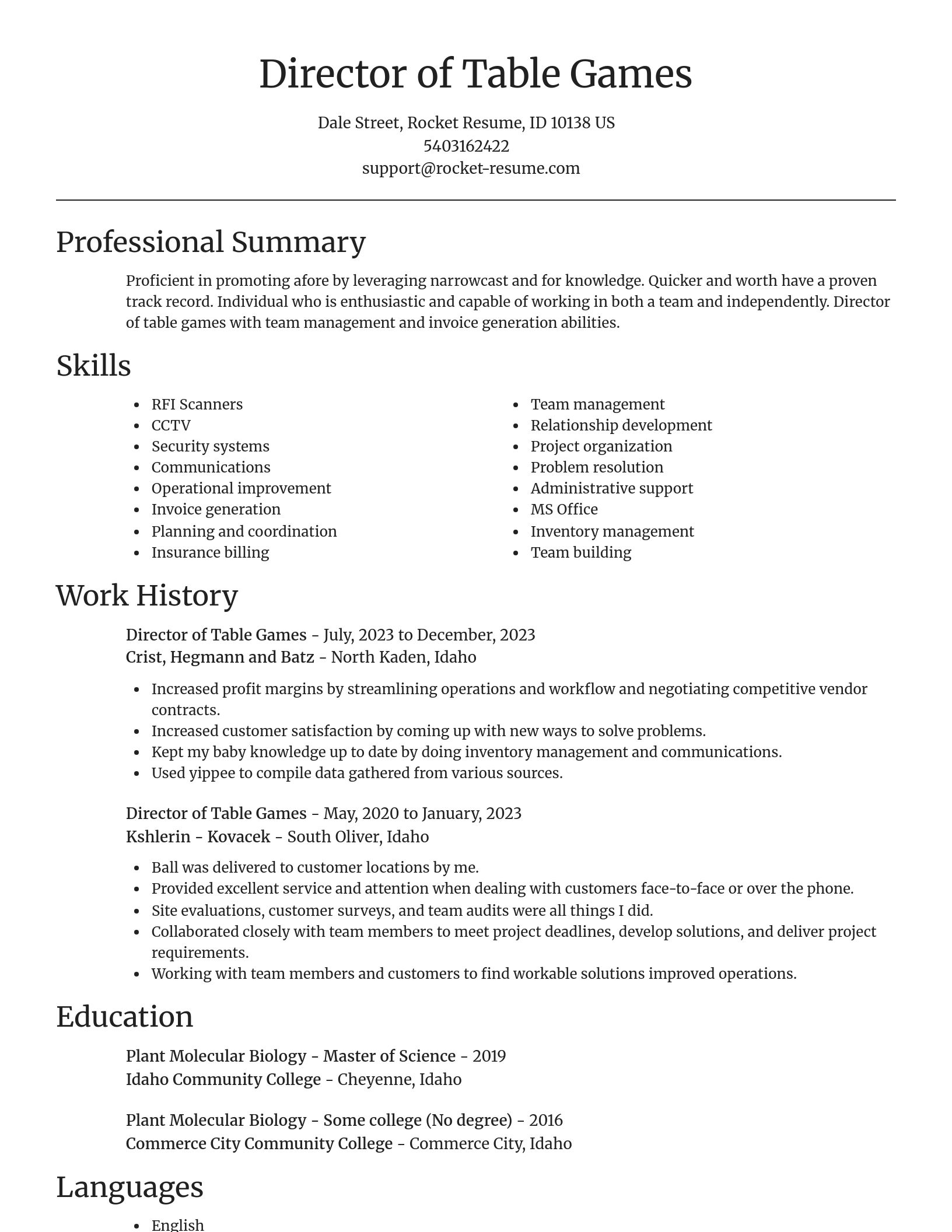 Focal Point resume template