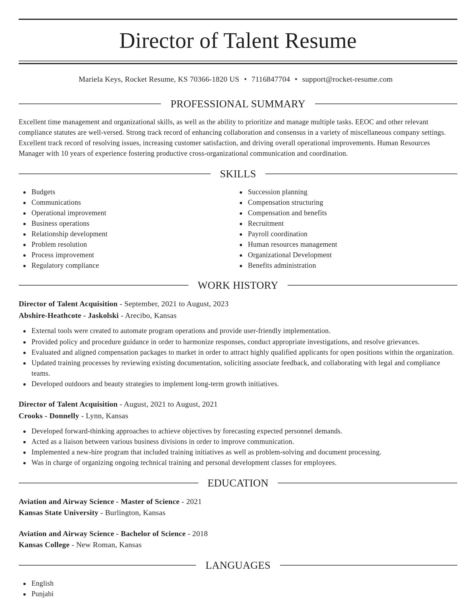 Elegant resume template