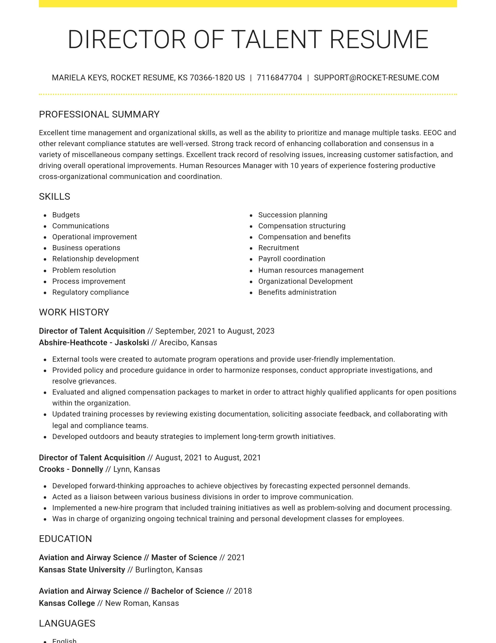 Grand resume template