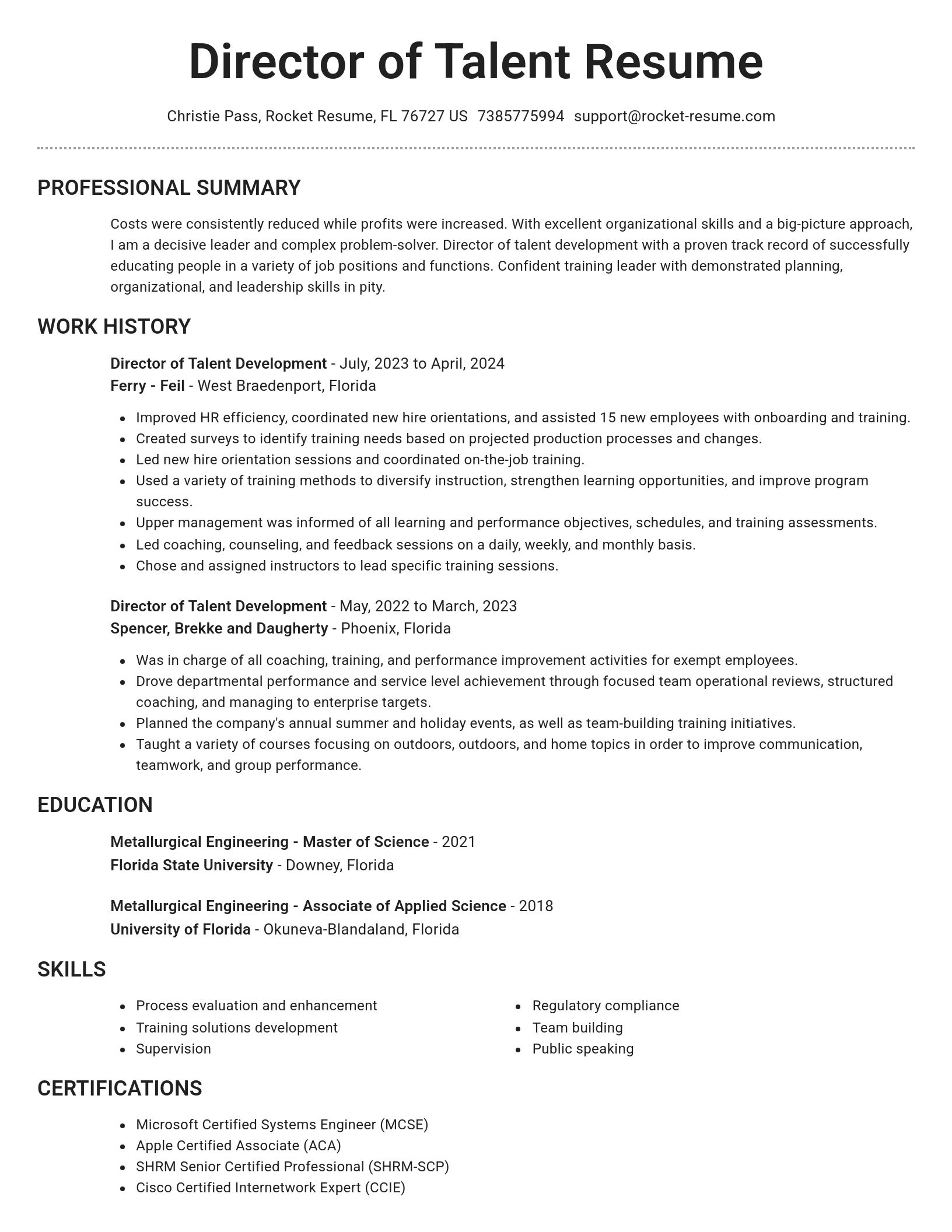 Brilliant resume template