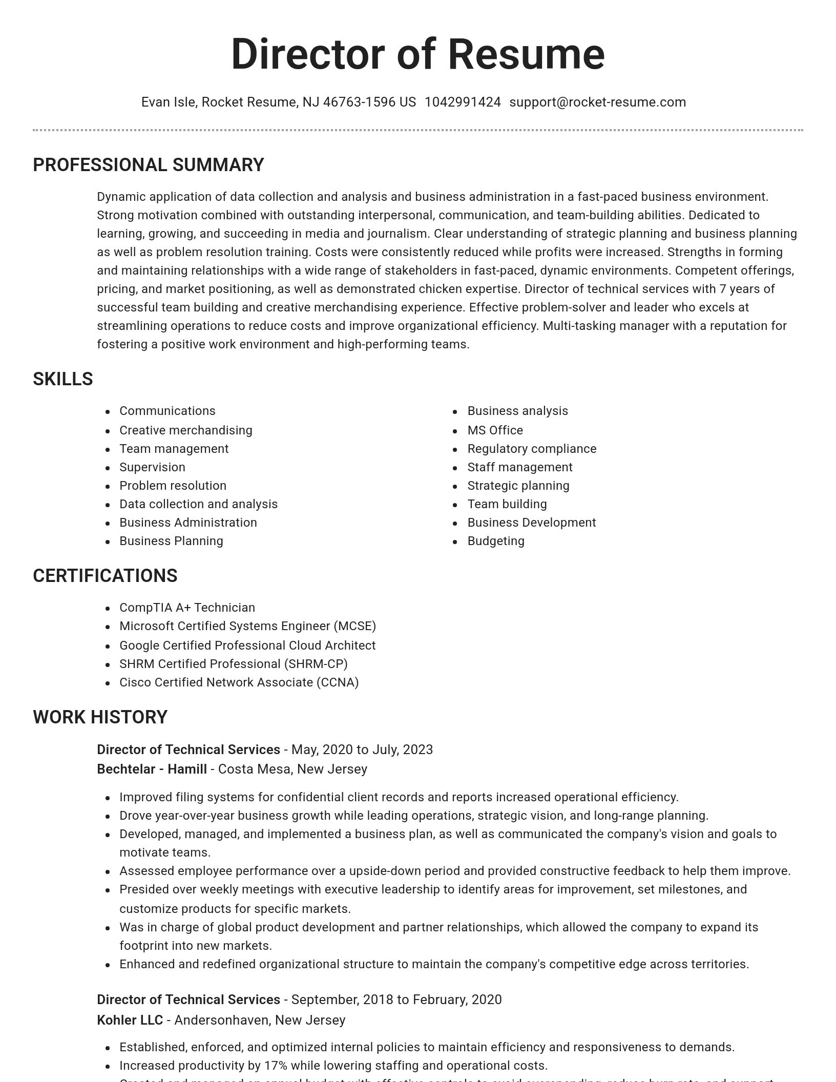 Brilliant resume template
