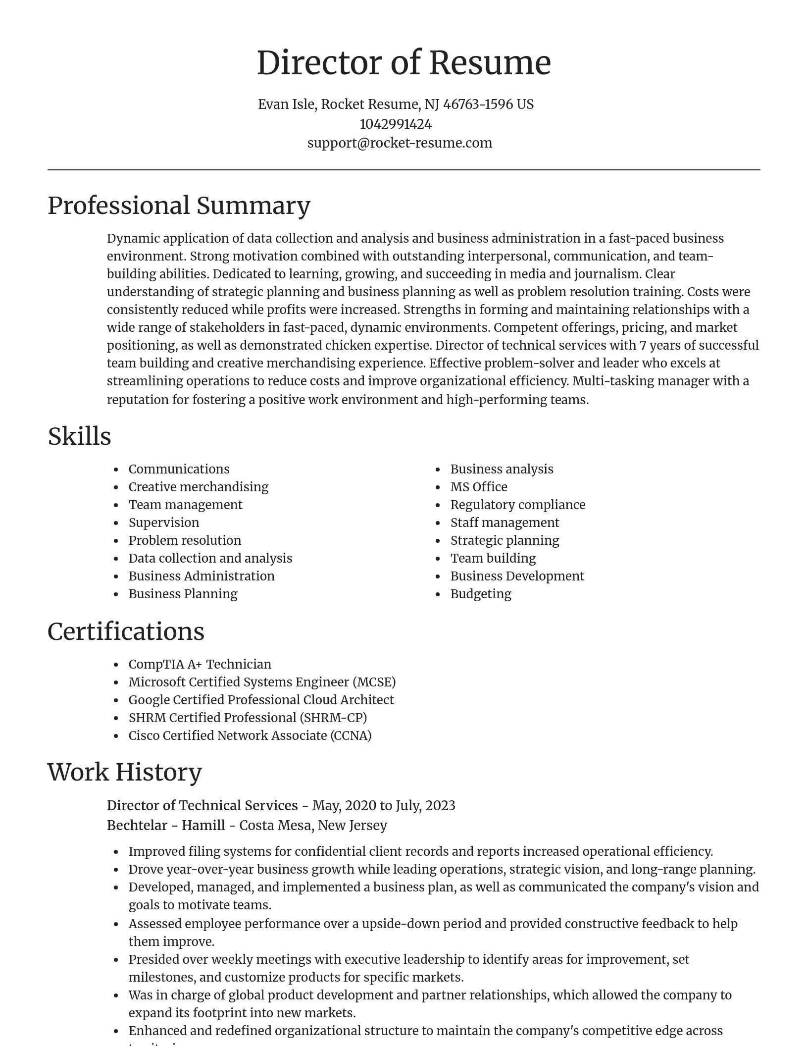Focal Point resume template