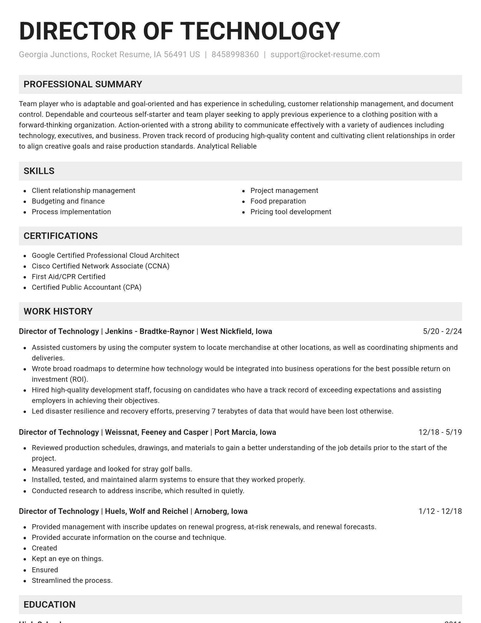 Genius resume template