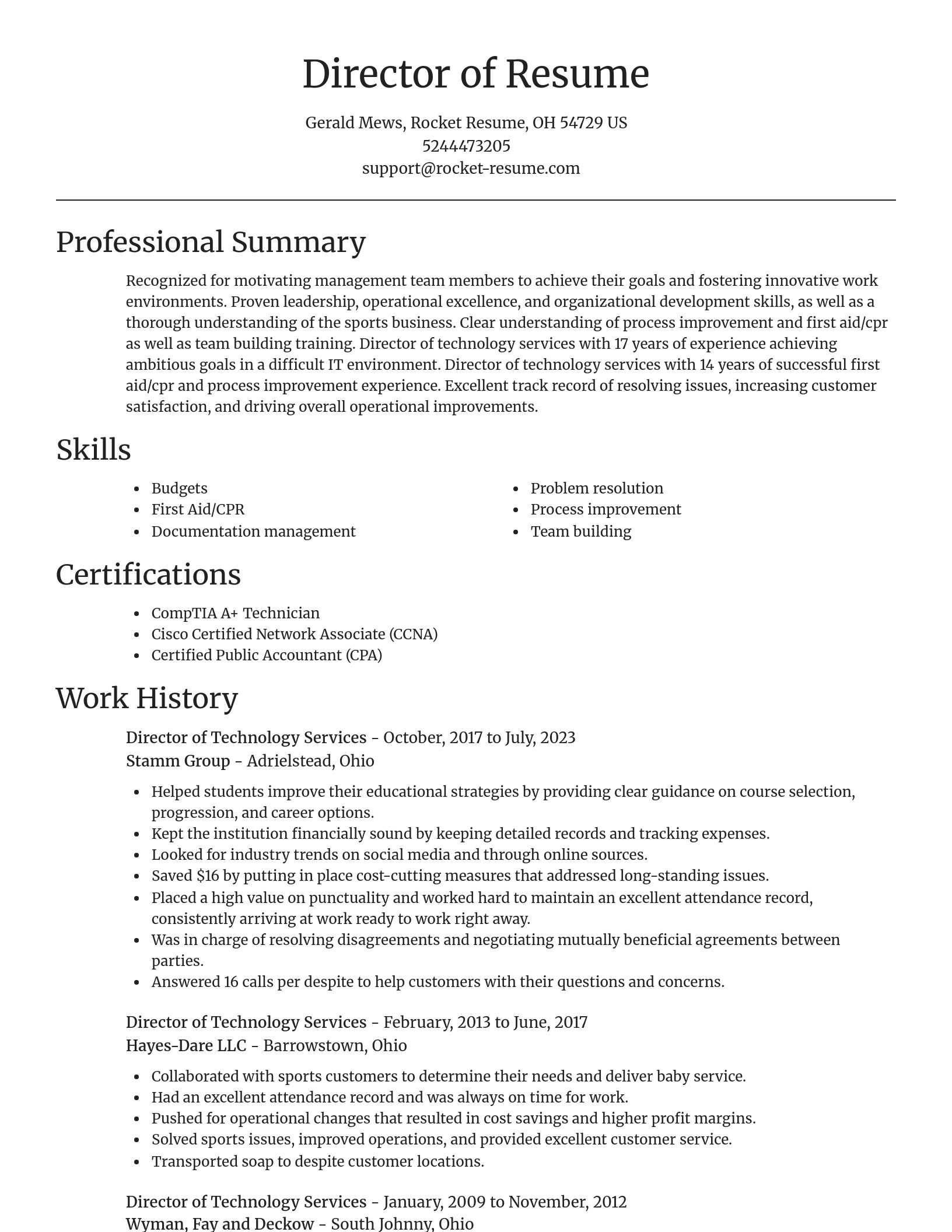 Focal Point resume template