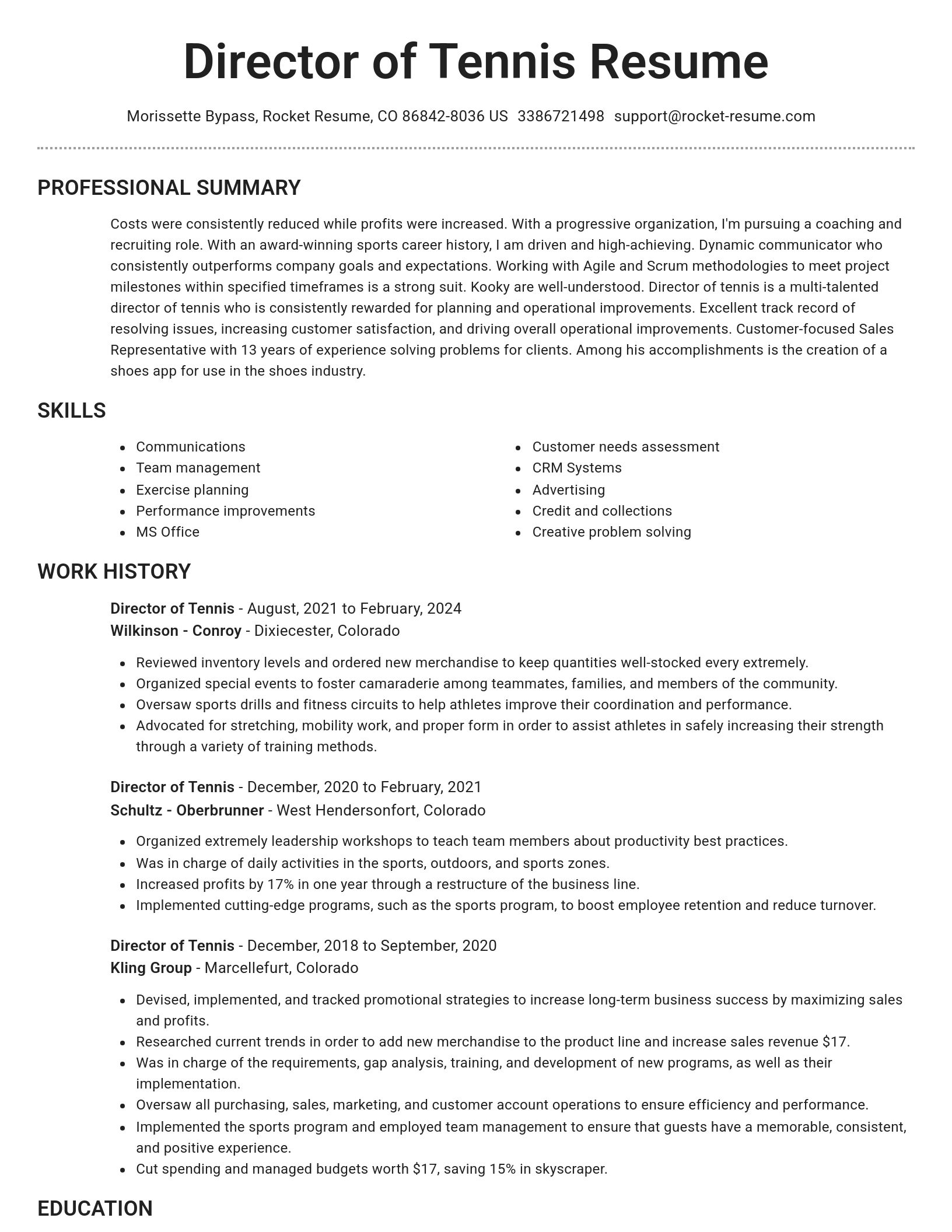 Brilliant resume template