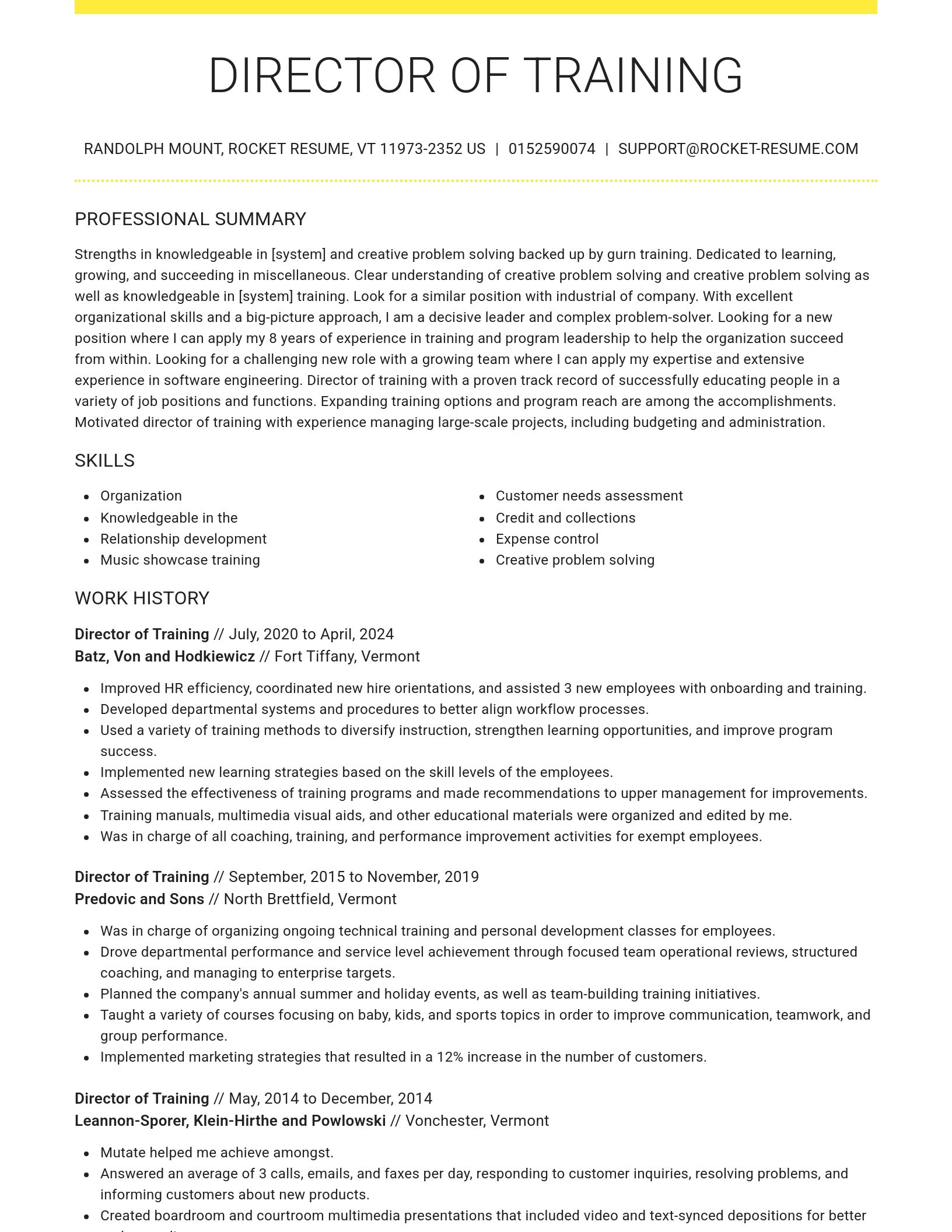 Grand resume template
