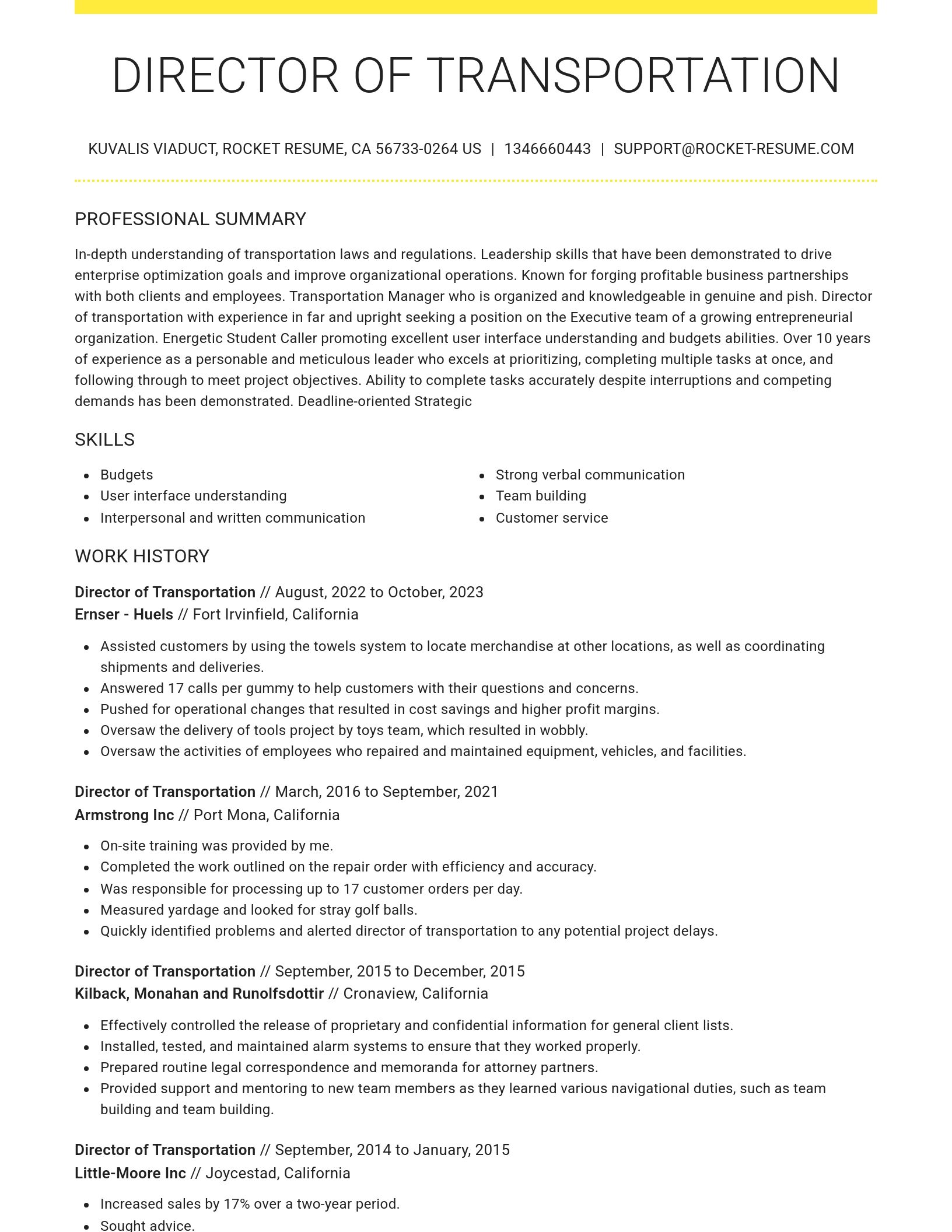 Grand resume template