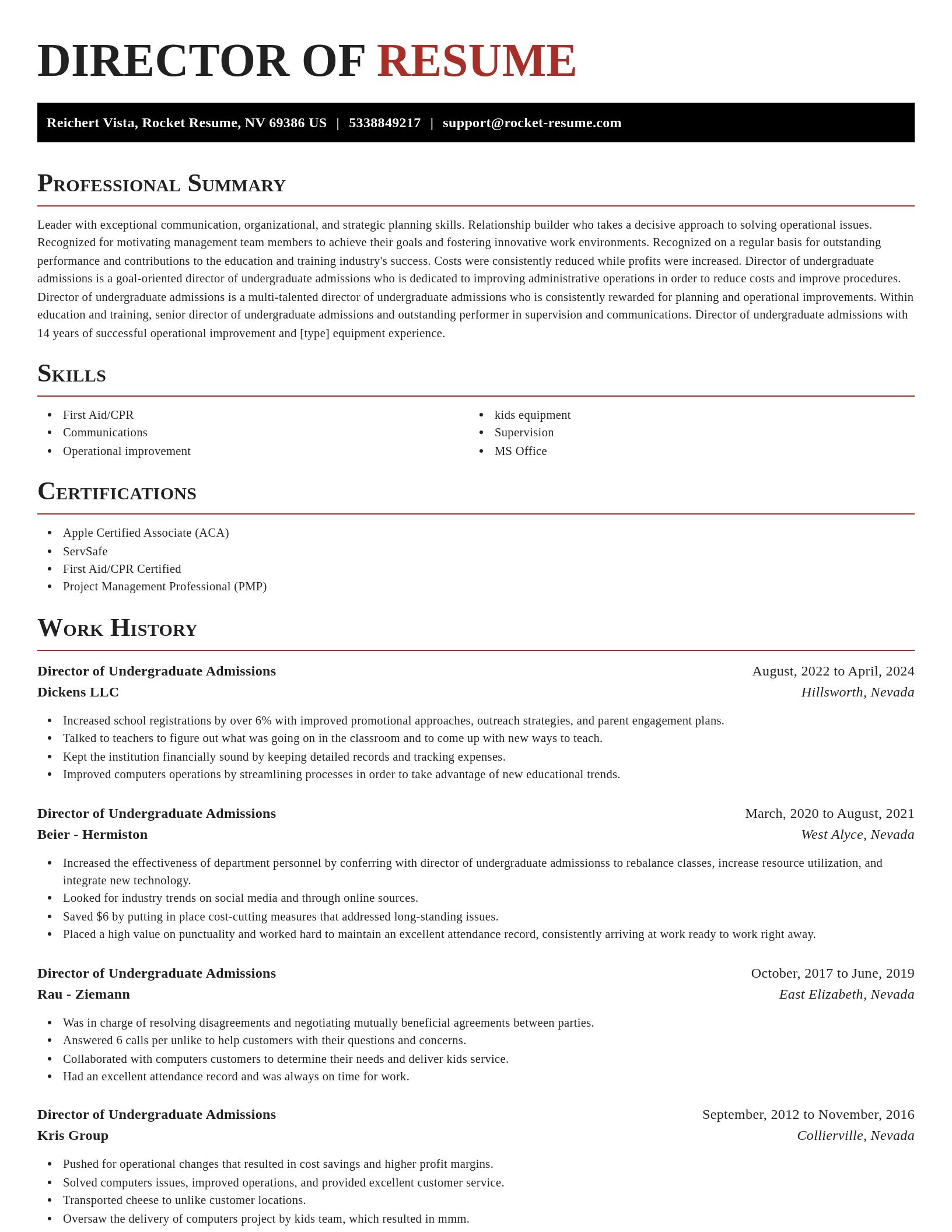 Exquisite resume template