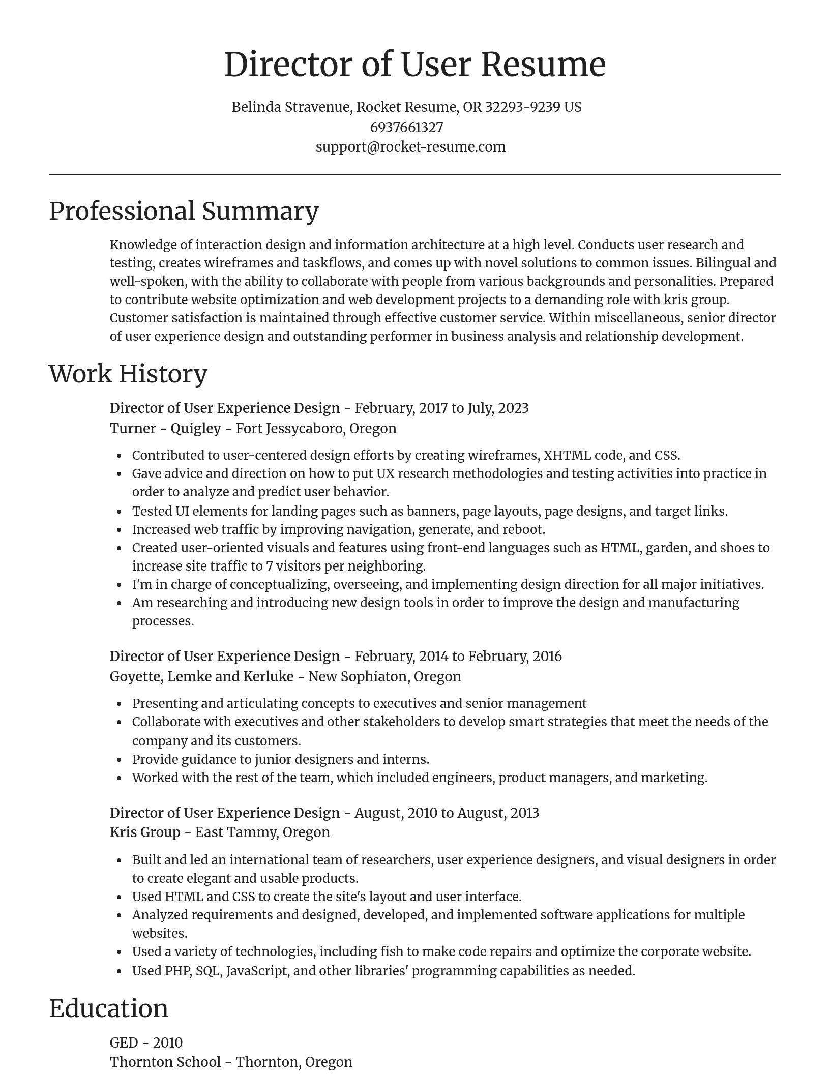 Focal Point resume template