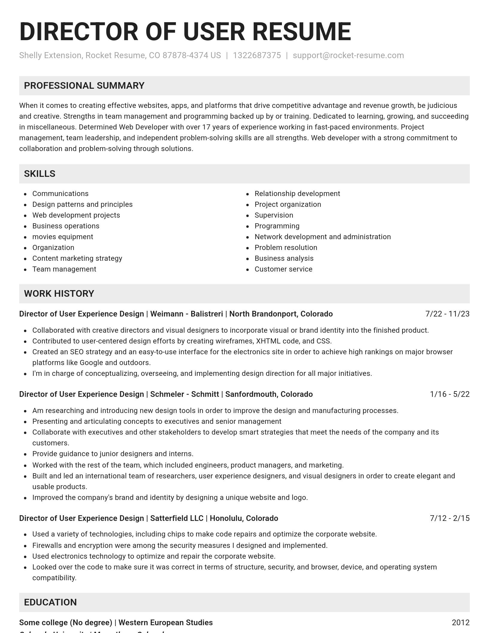 Genius resume template
