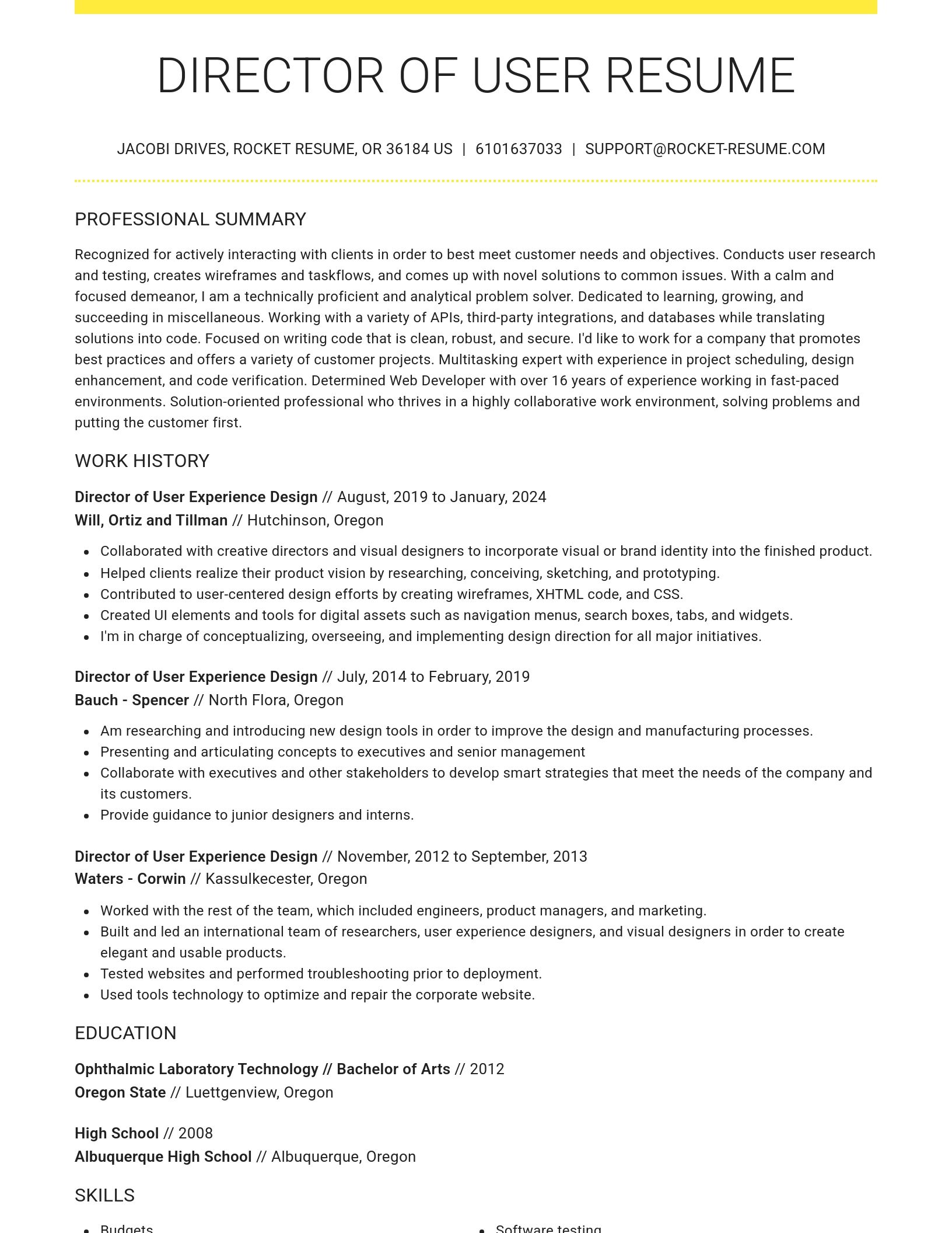 Grand resume template