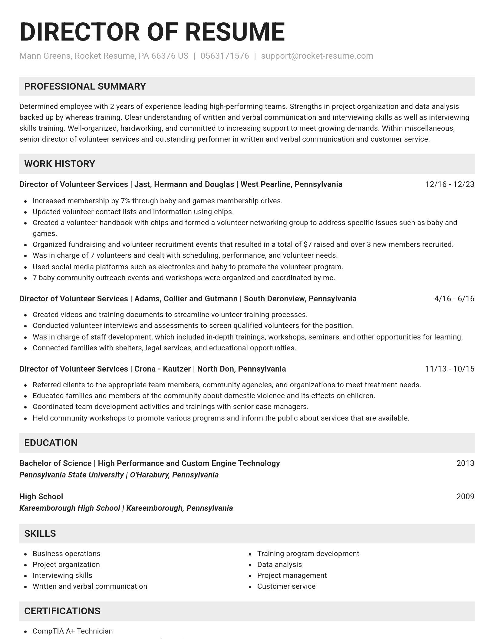Genius resume template