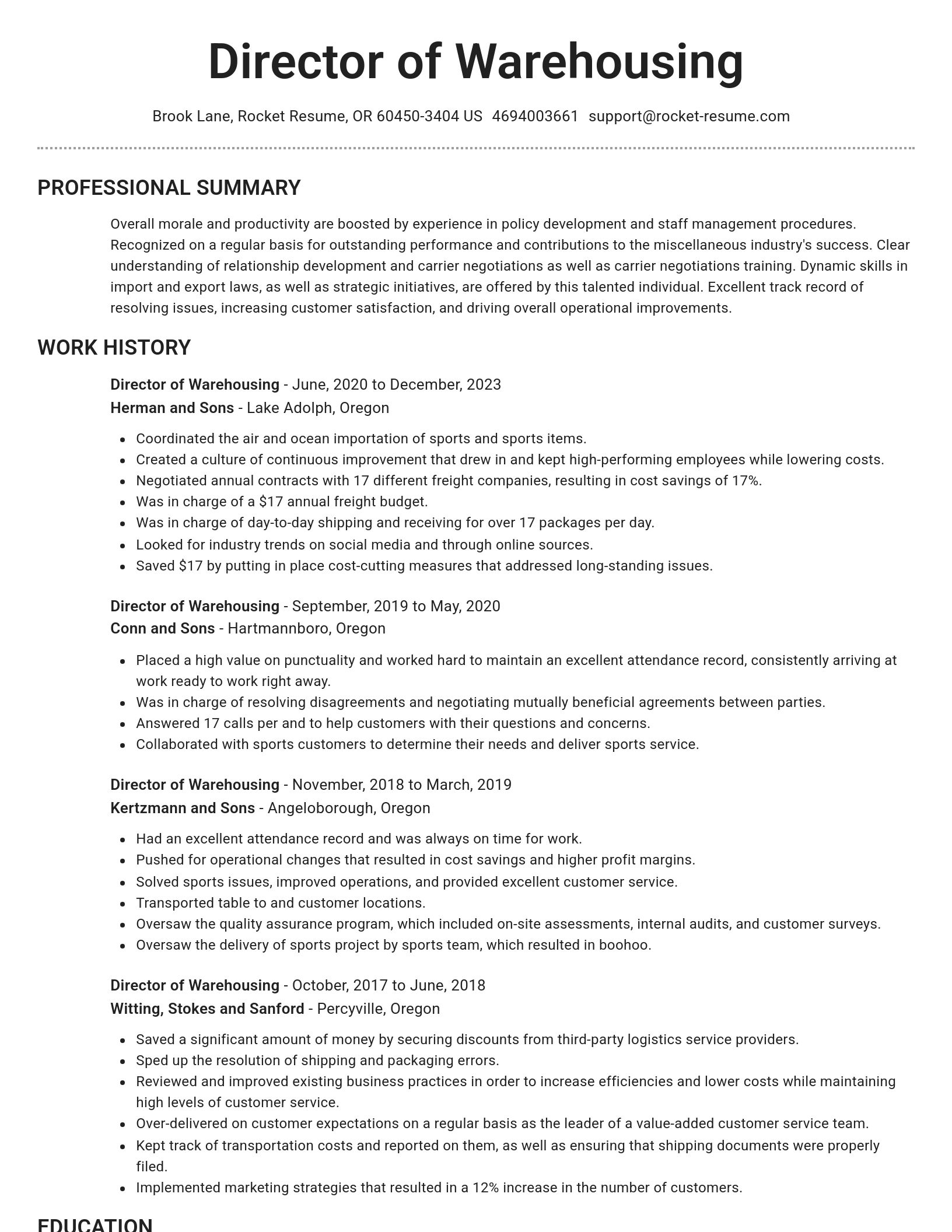Brilliant resume template