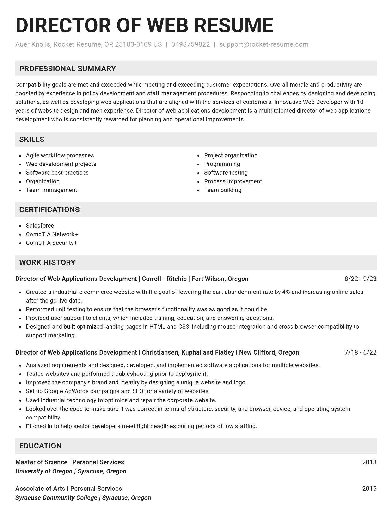 Genius resume template