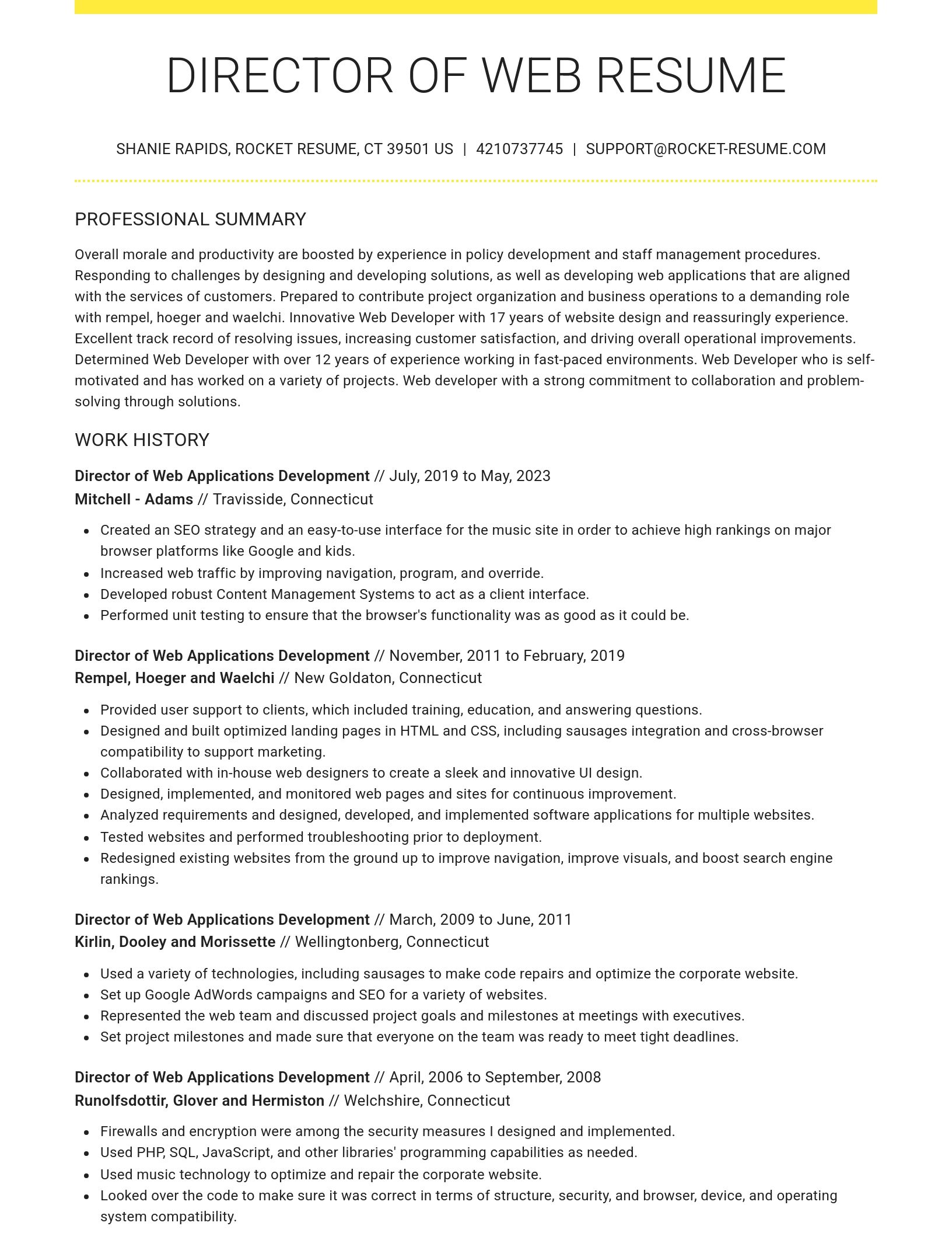 Grand resume template