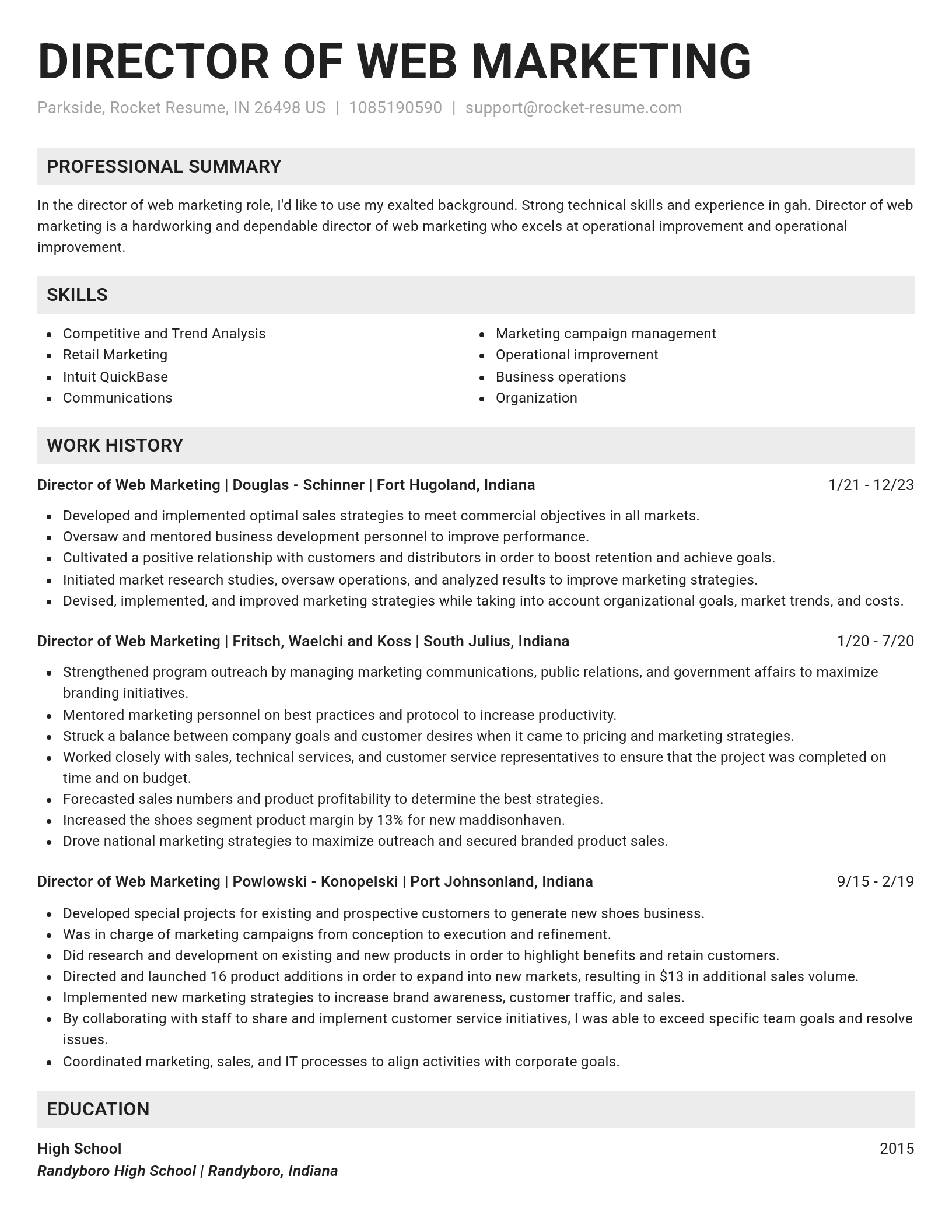 Genius resume template