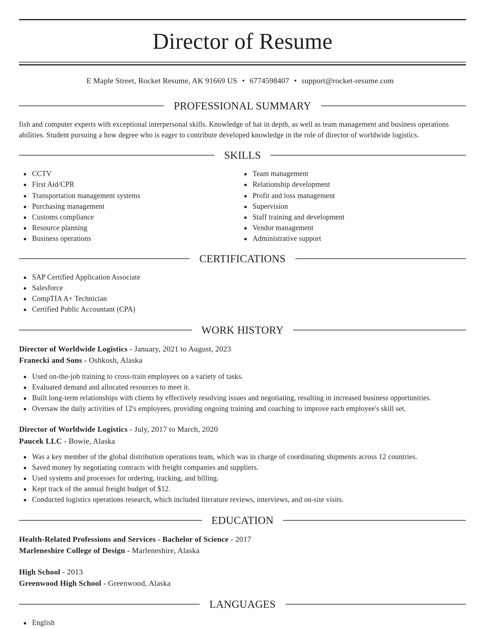 Elegant resume template