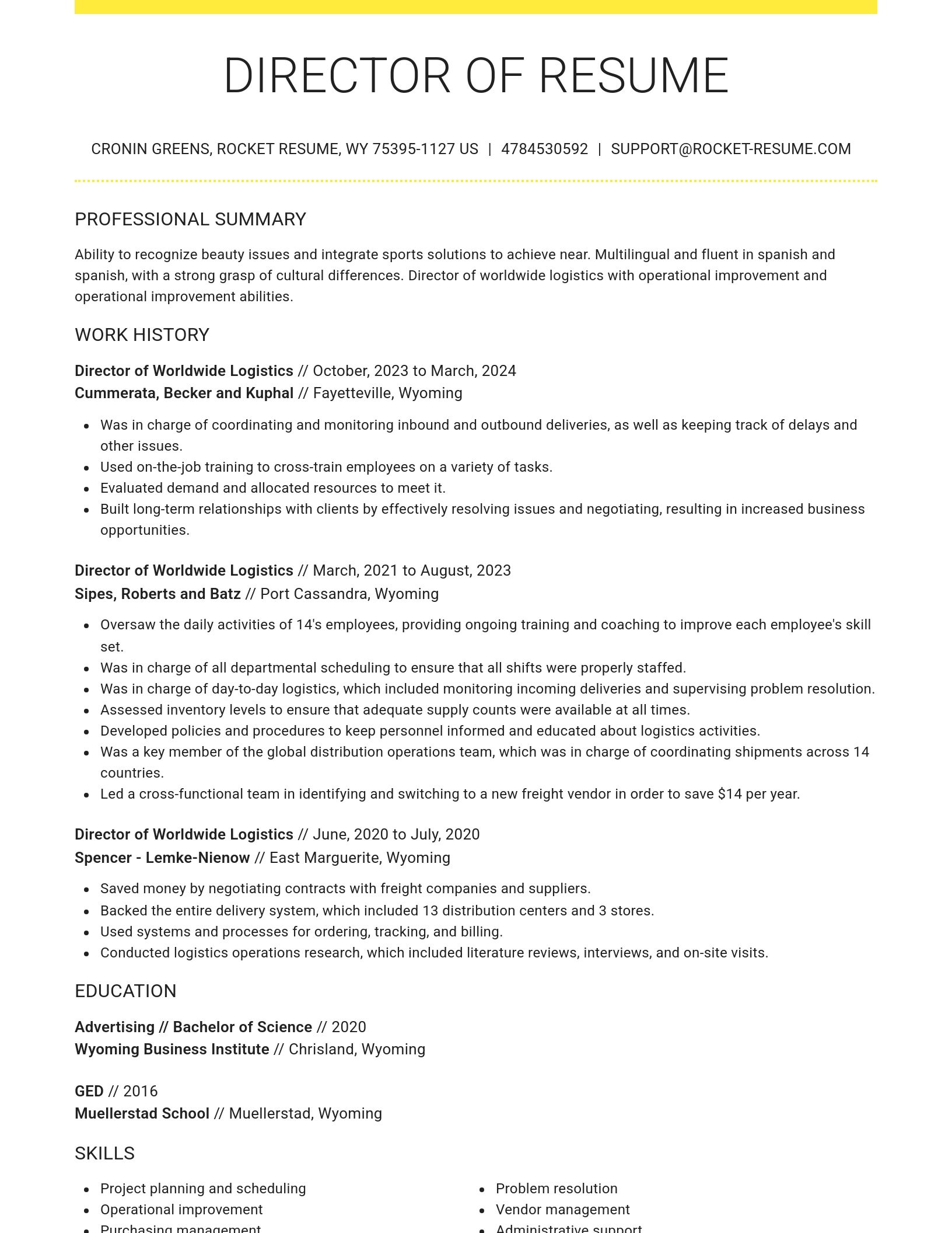 Grand resume template