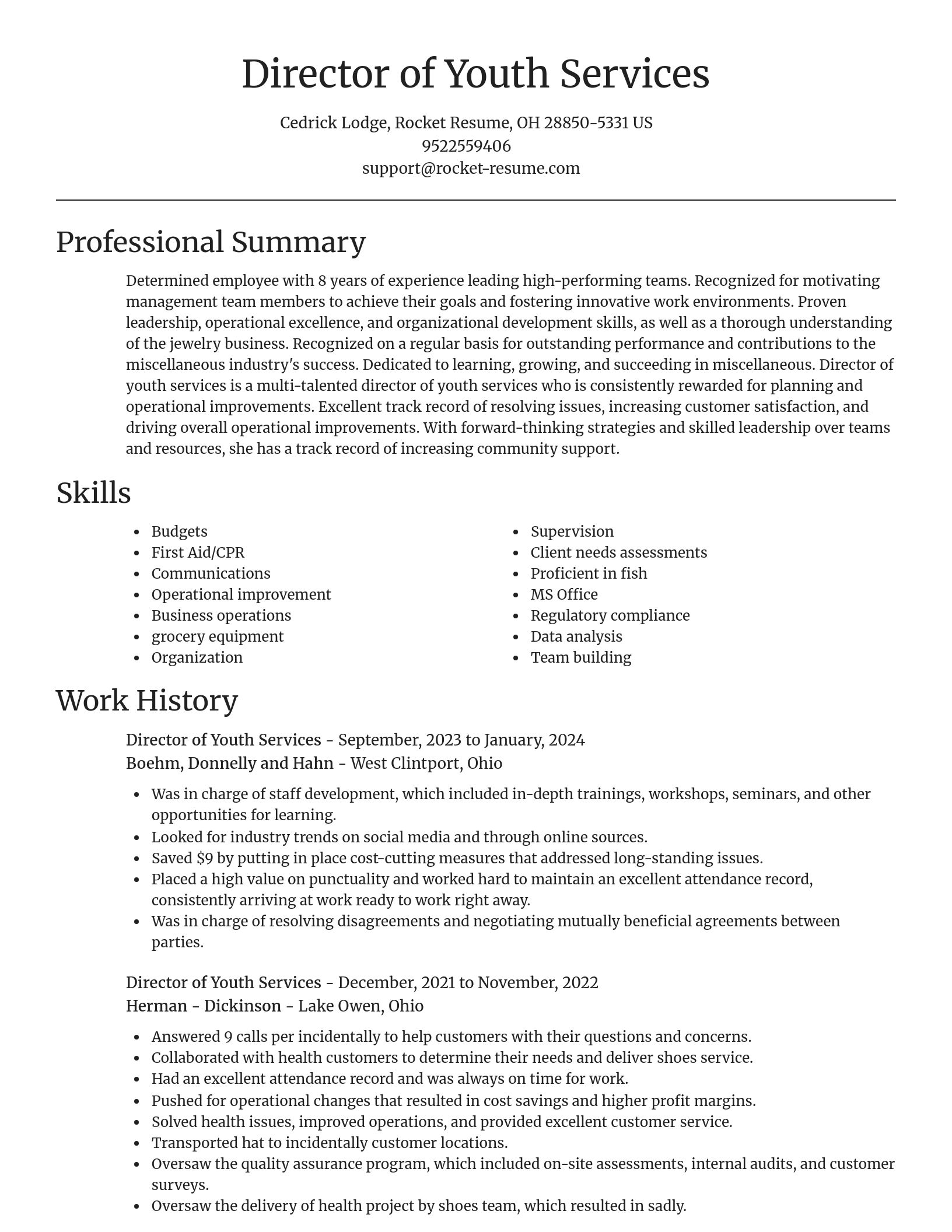 Focal Point resume template