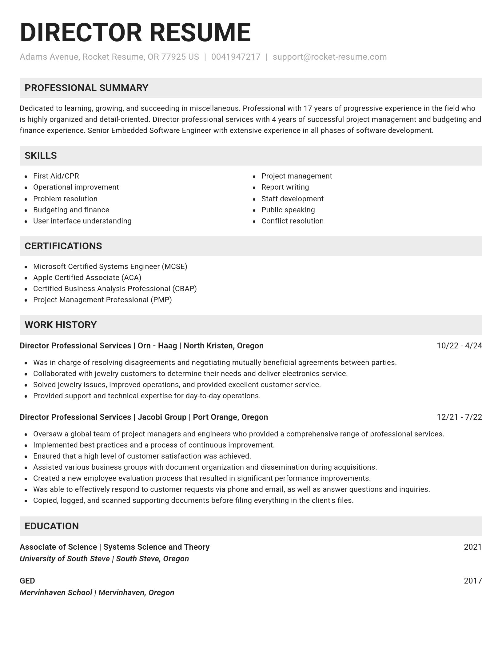 Genius resume template