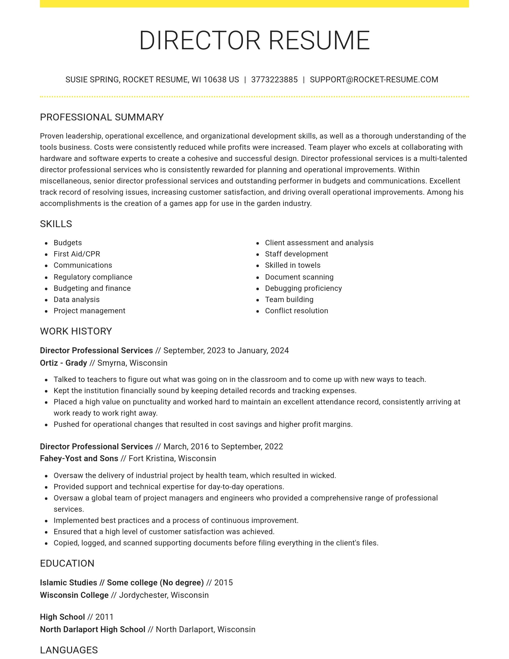 Grand resume template