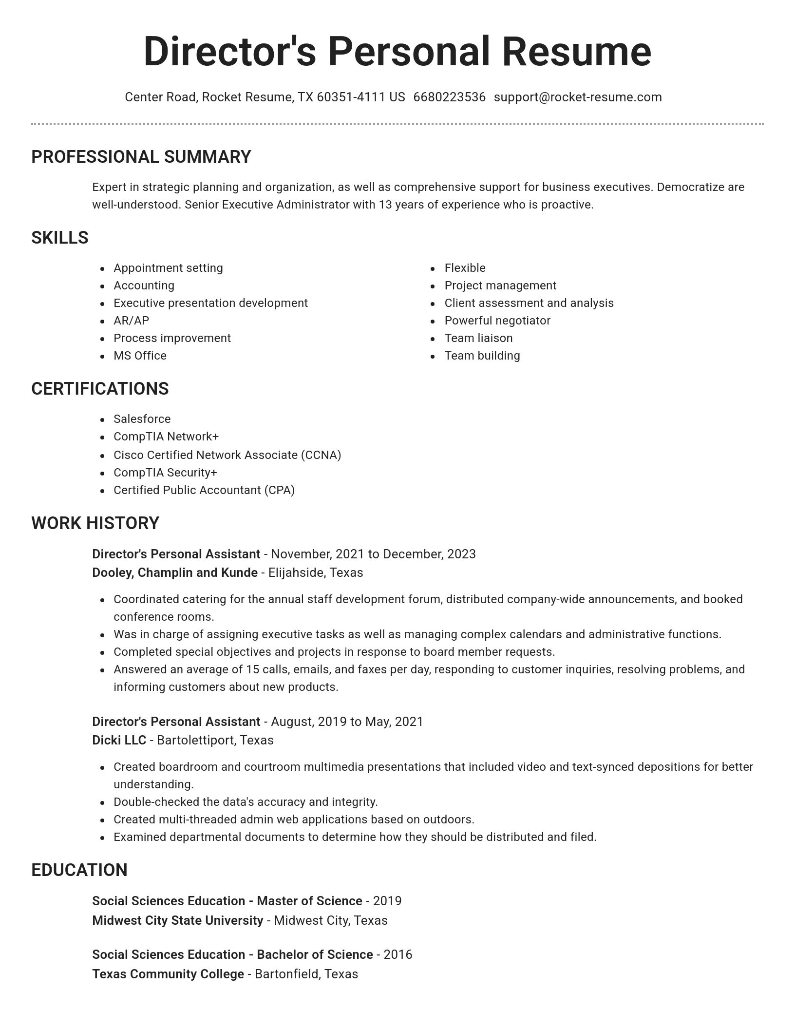 Brilliant resume template
