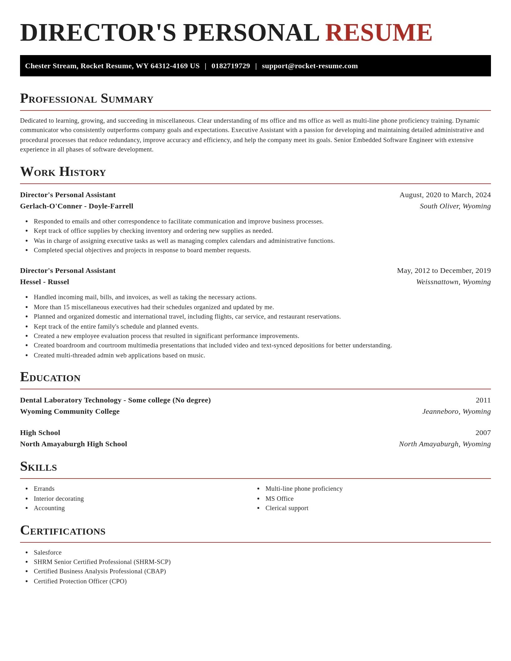 Exquisite resume template