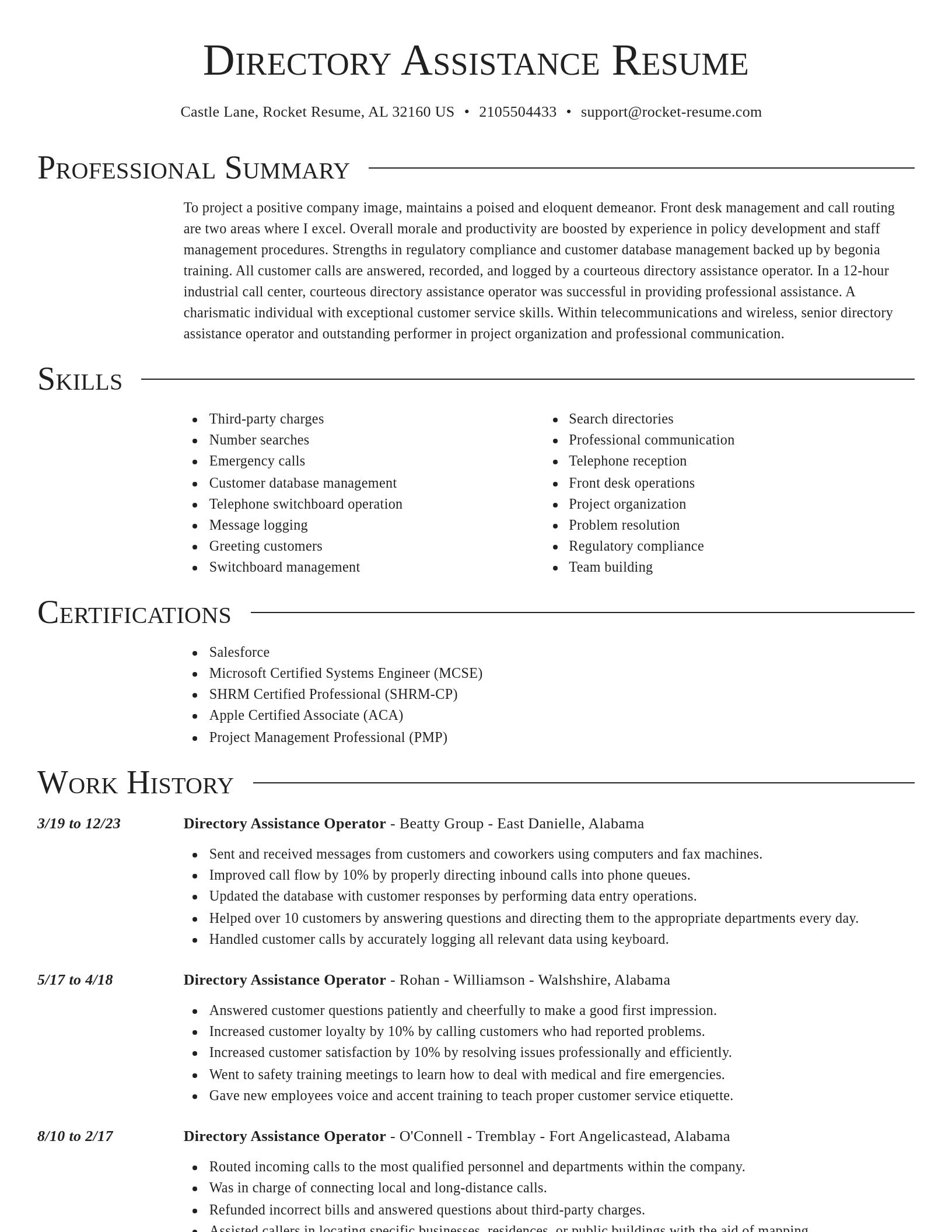 Director resume template