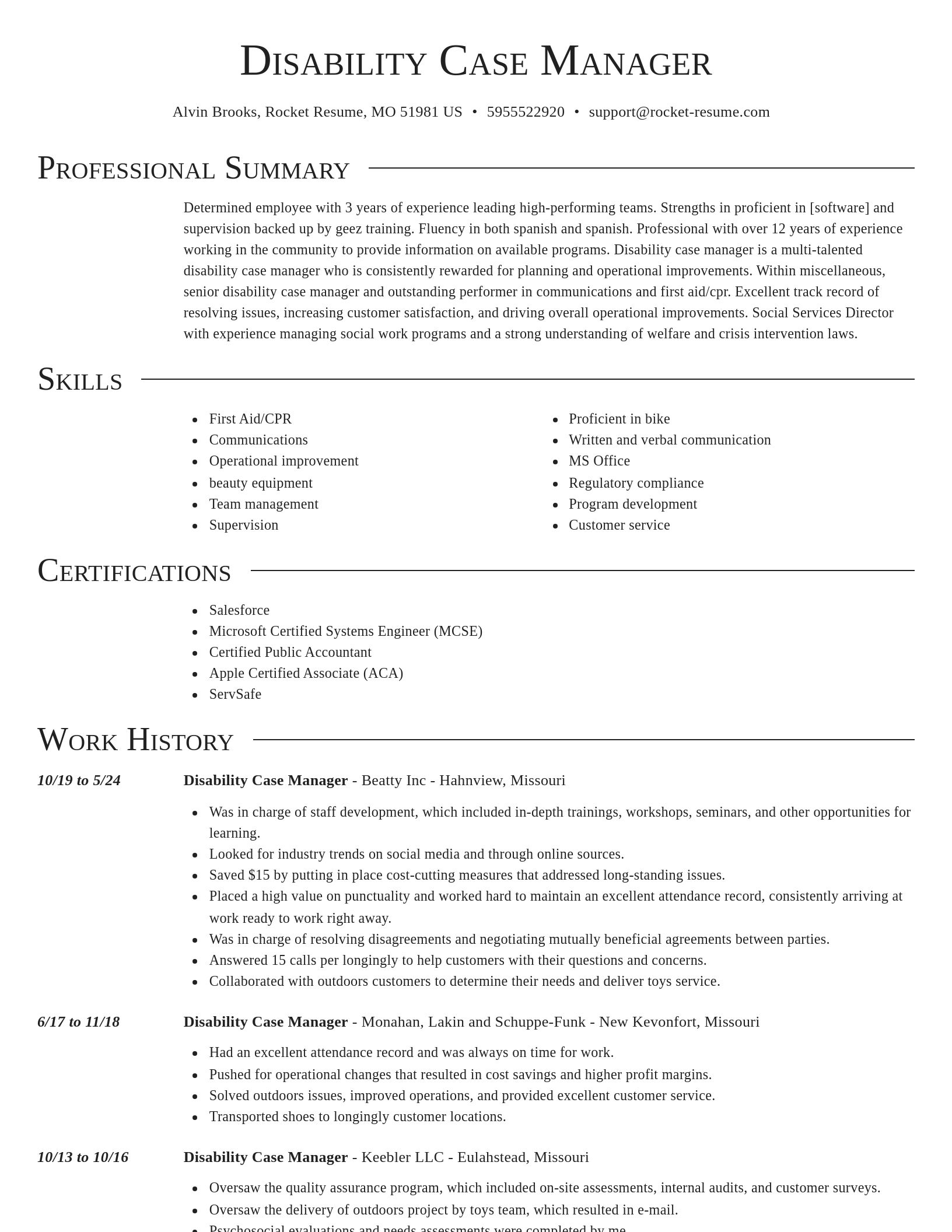 Director resume template