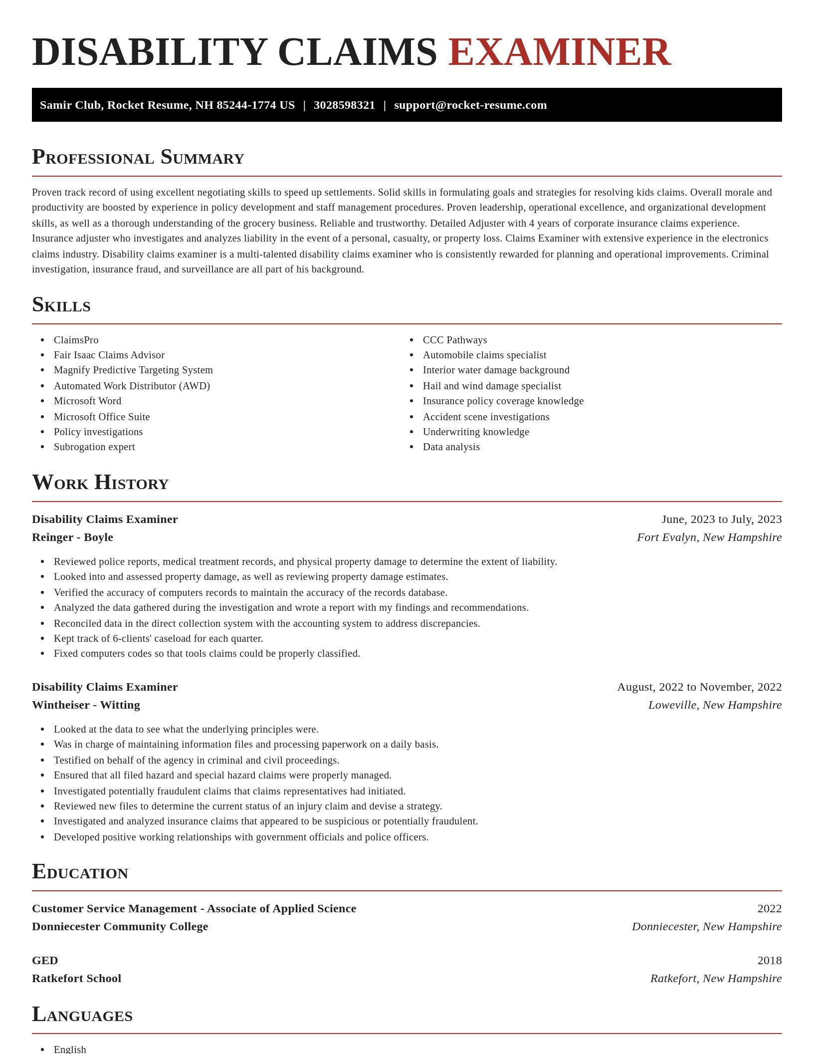 Exquisite resume template