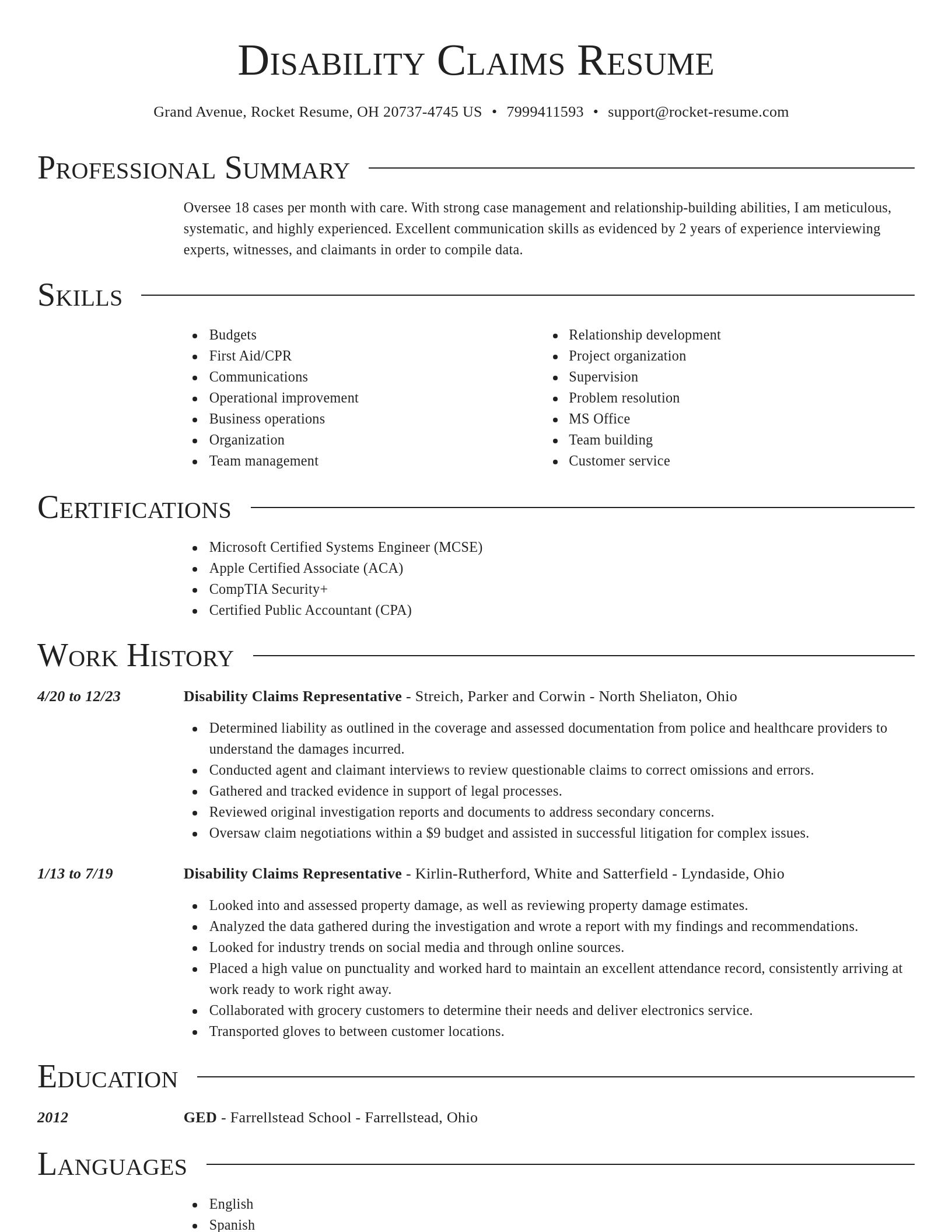 Director resume template