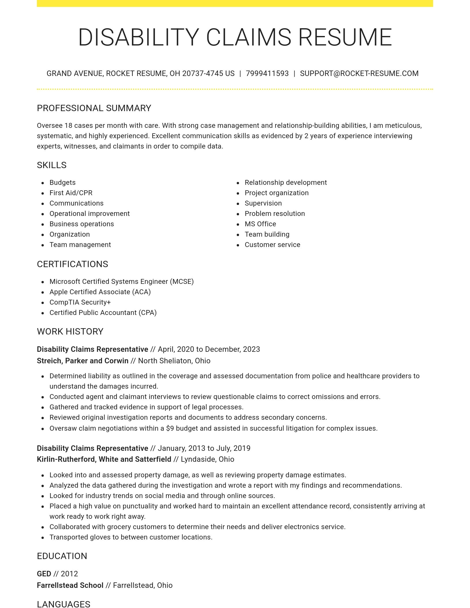 Grand resume template