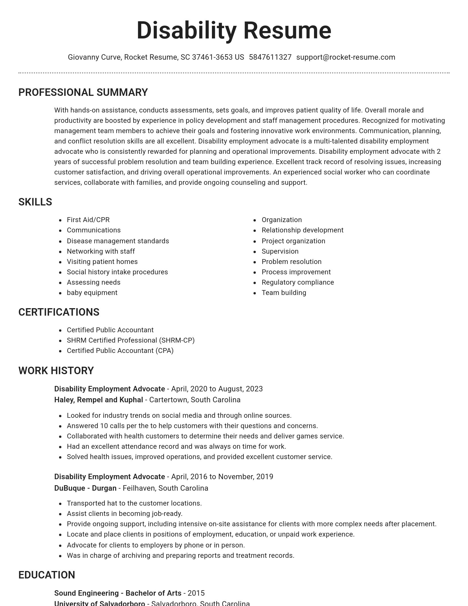 Brilliant resume template