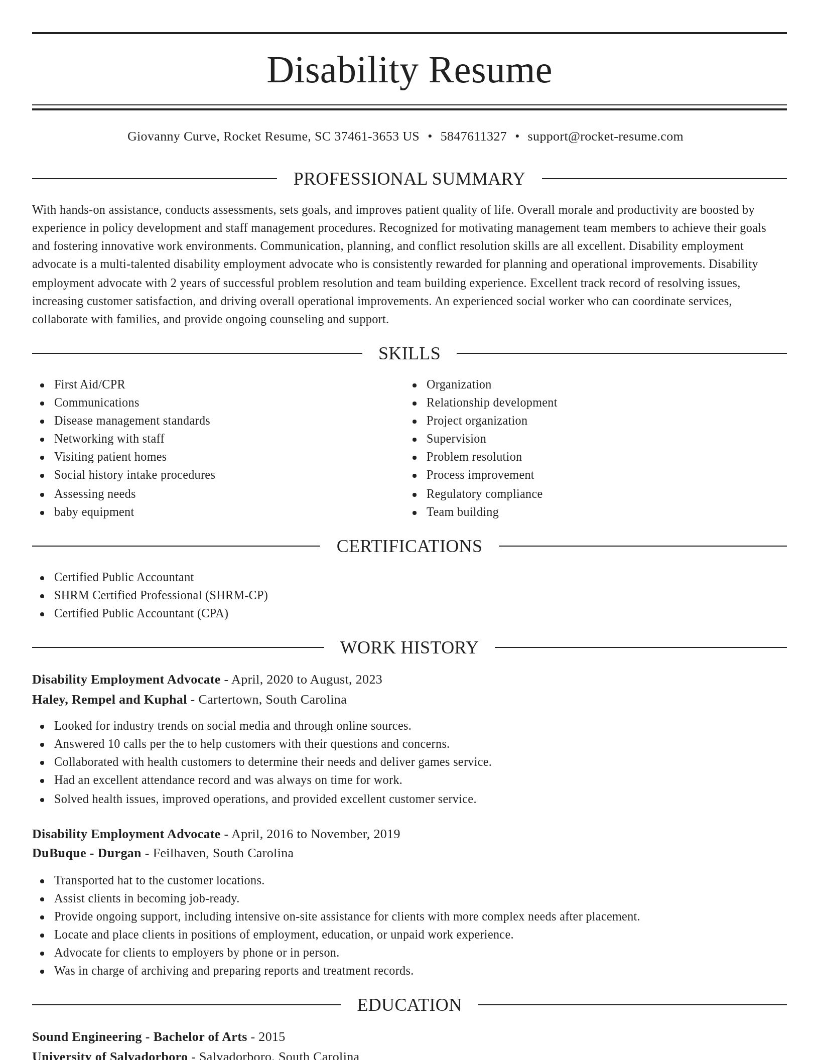 Elegant resume template