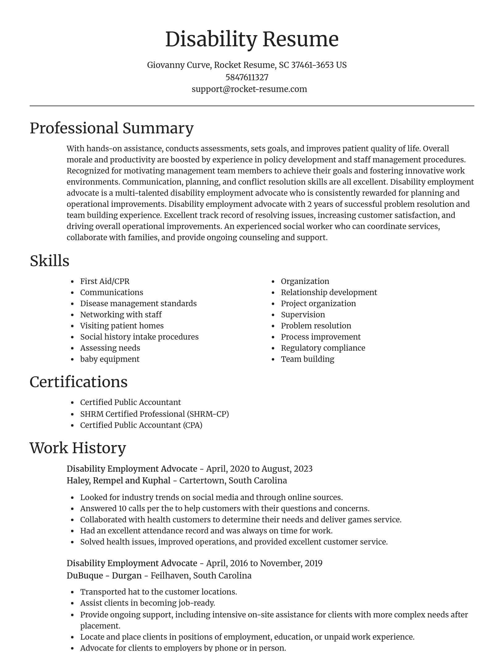 Focal Point resume template
