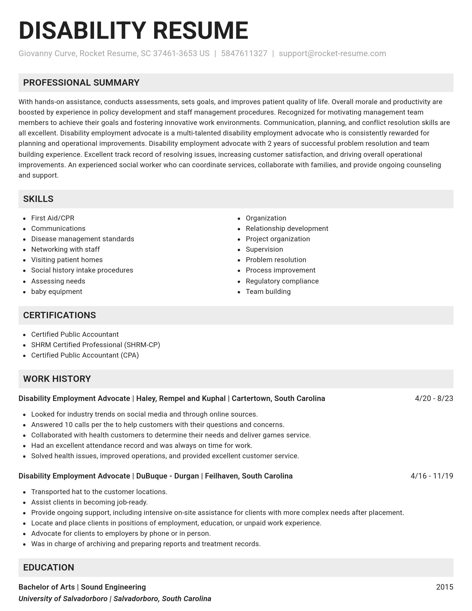 Genius resume template
