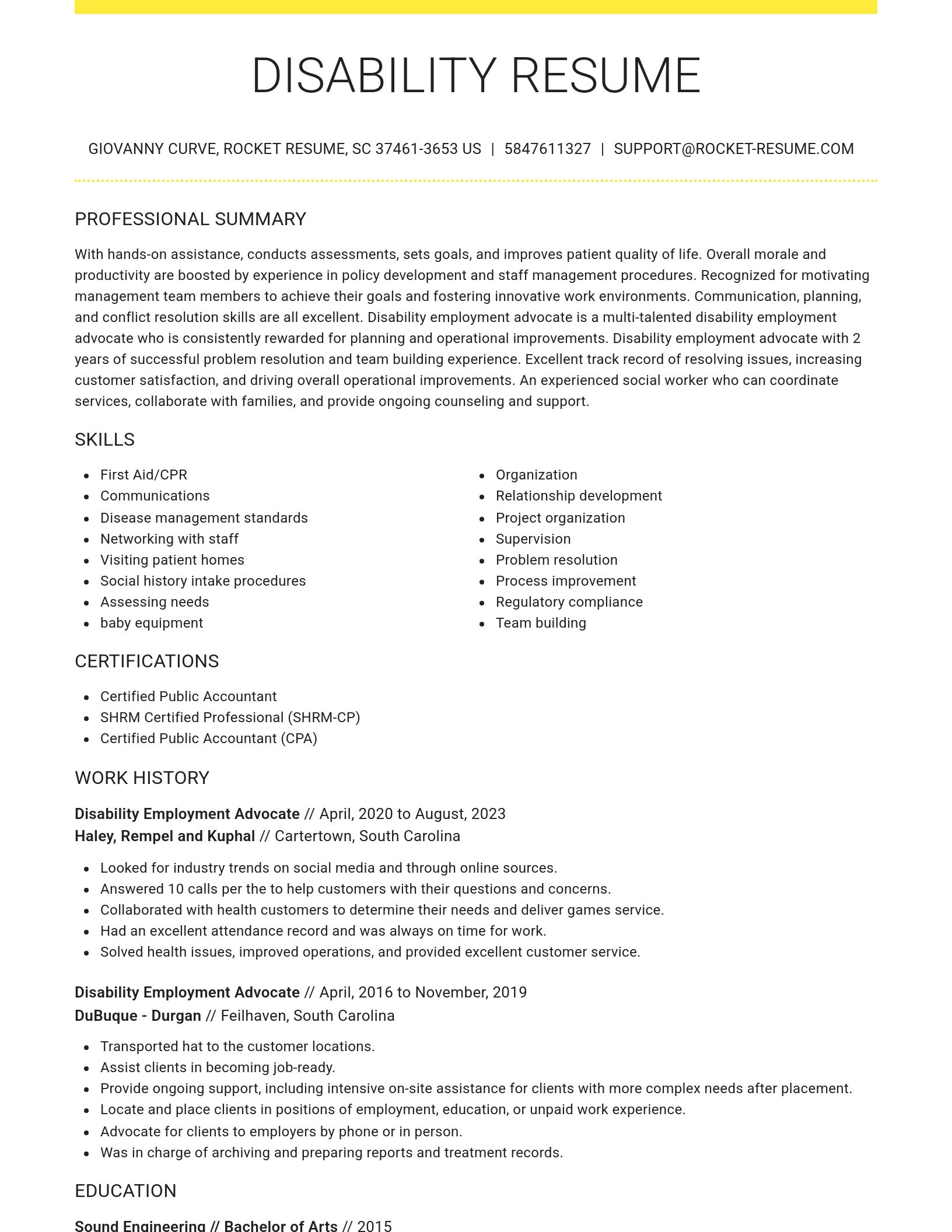 Grand resume template