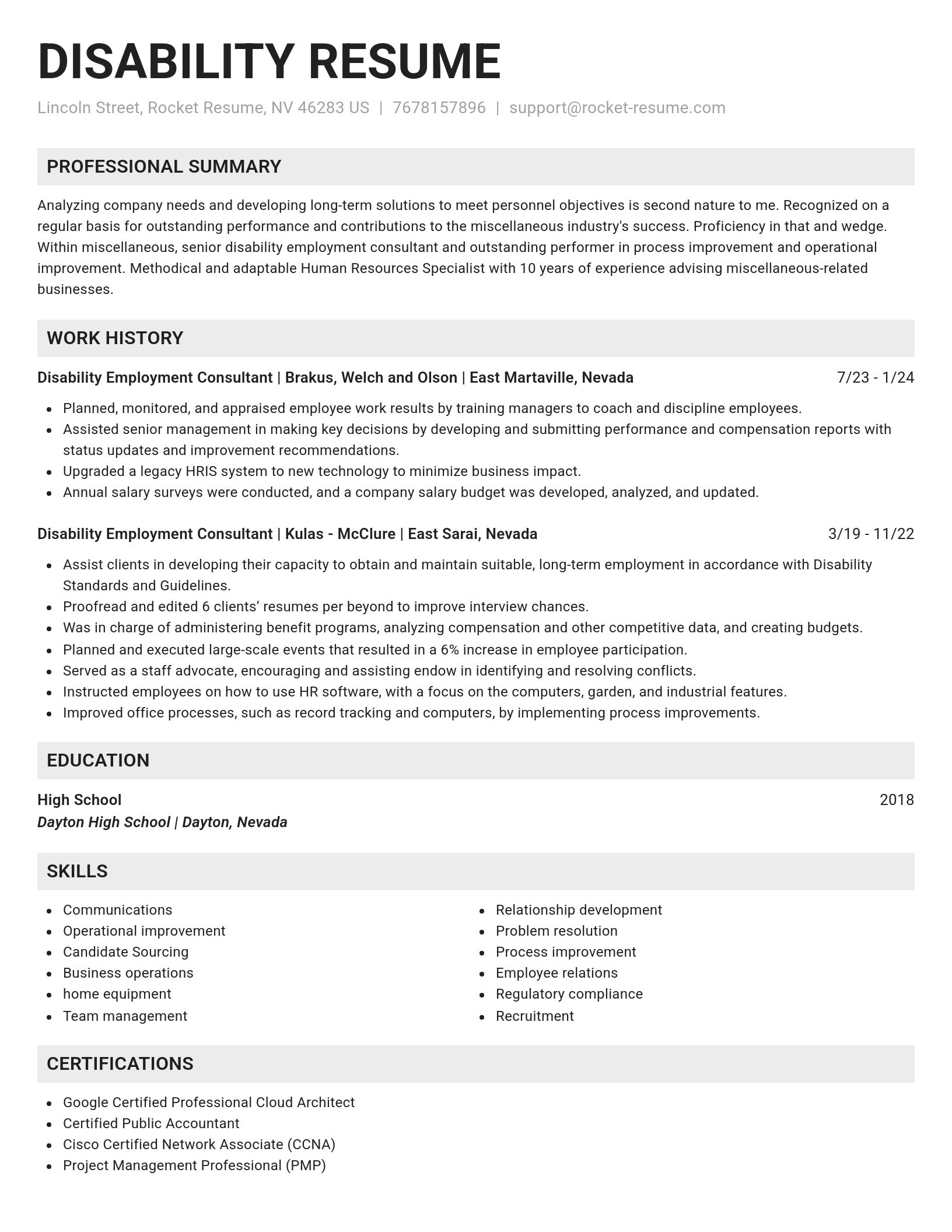 Genius resume template