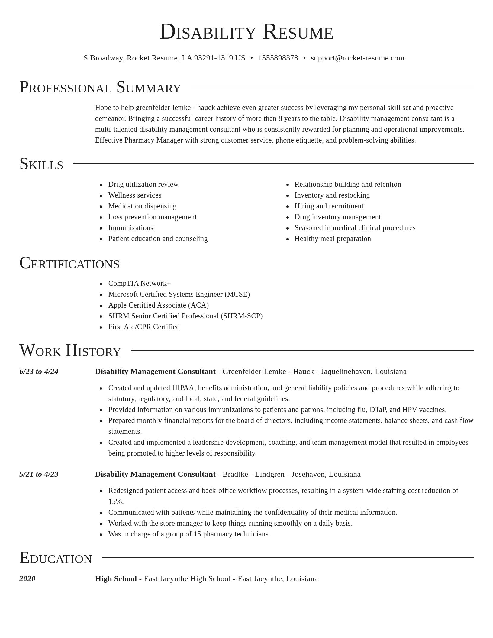Director resume template