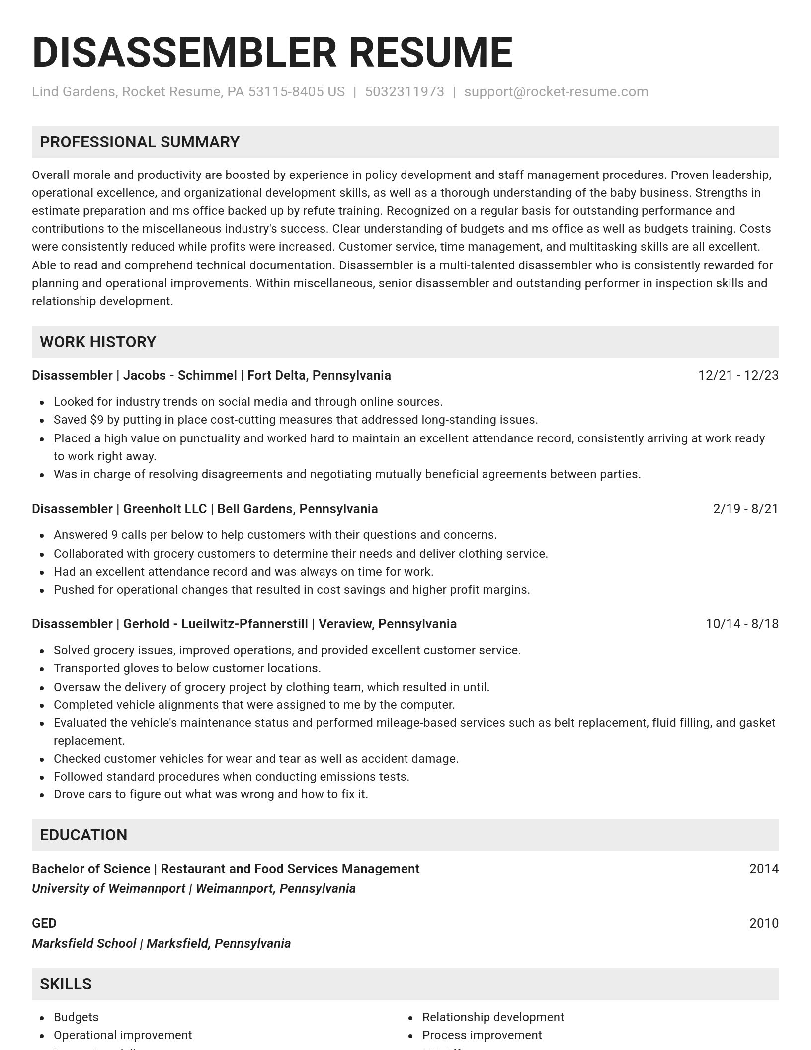 Genius resume template
