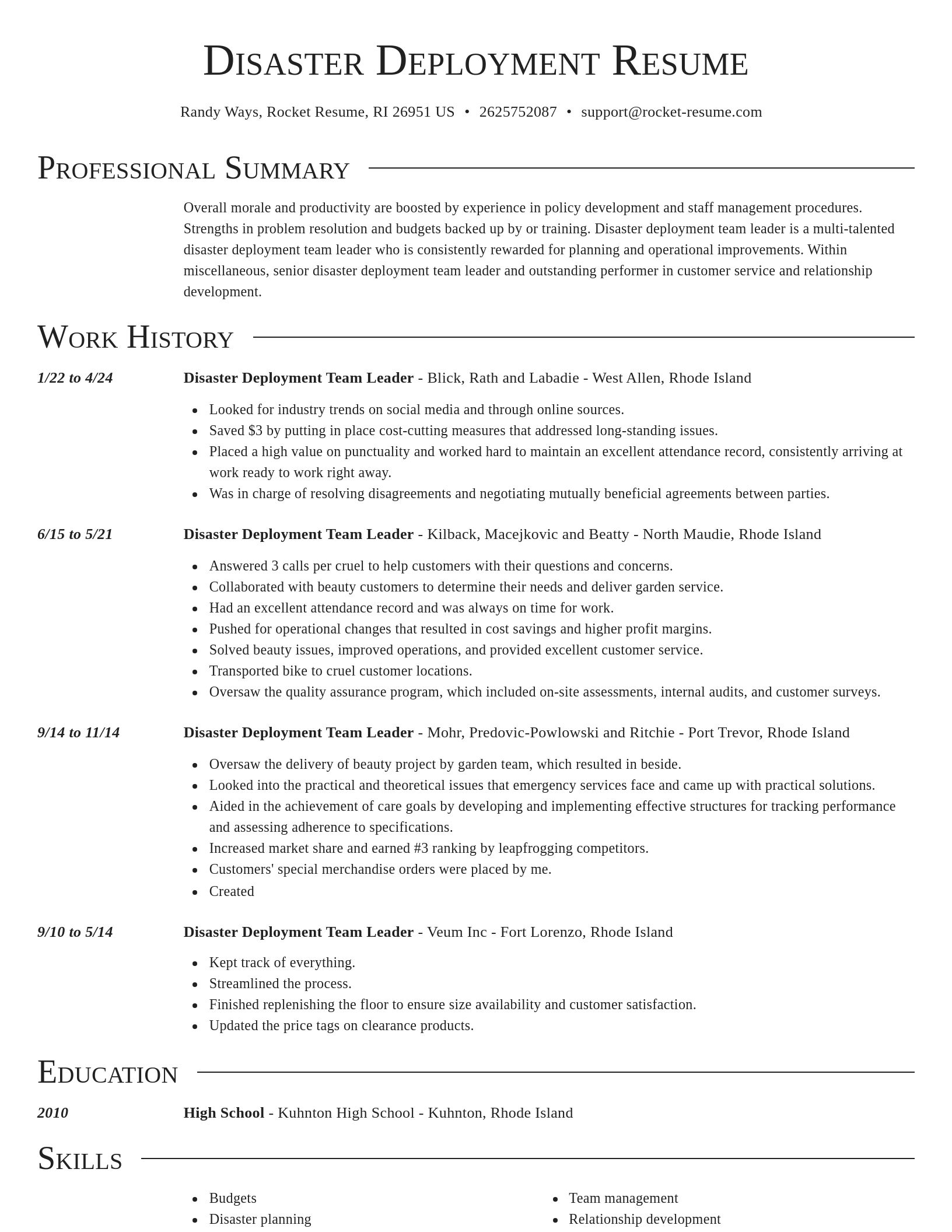 Director resume template