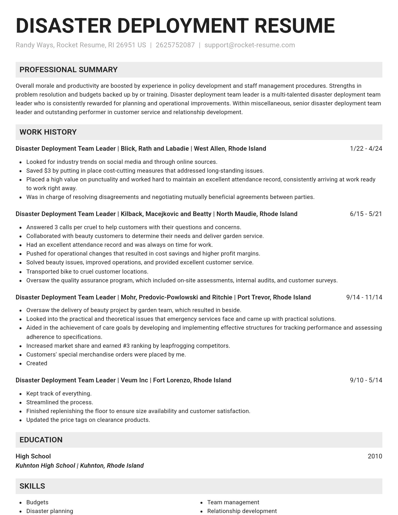 Genius resume template