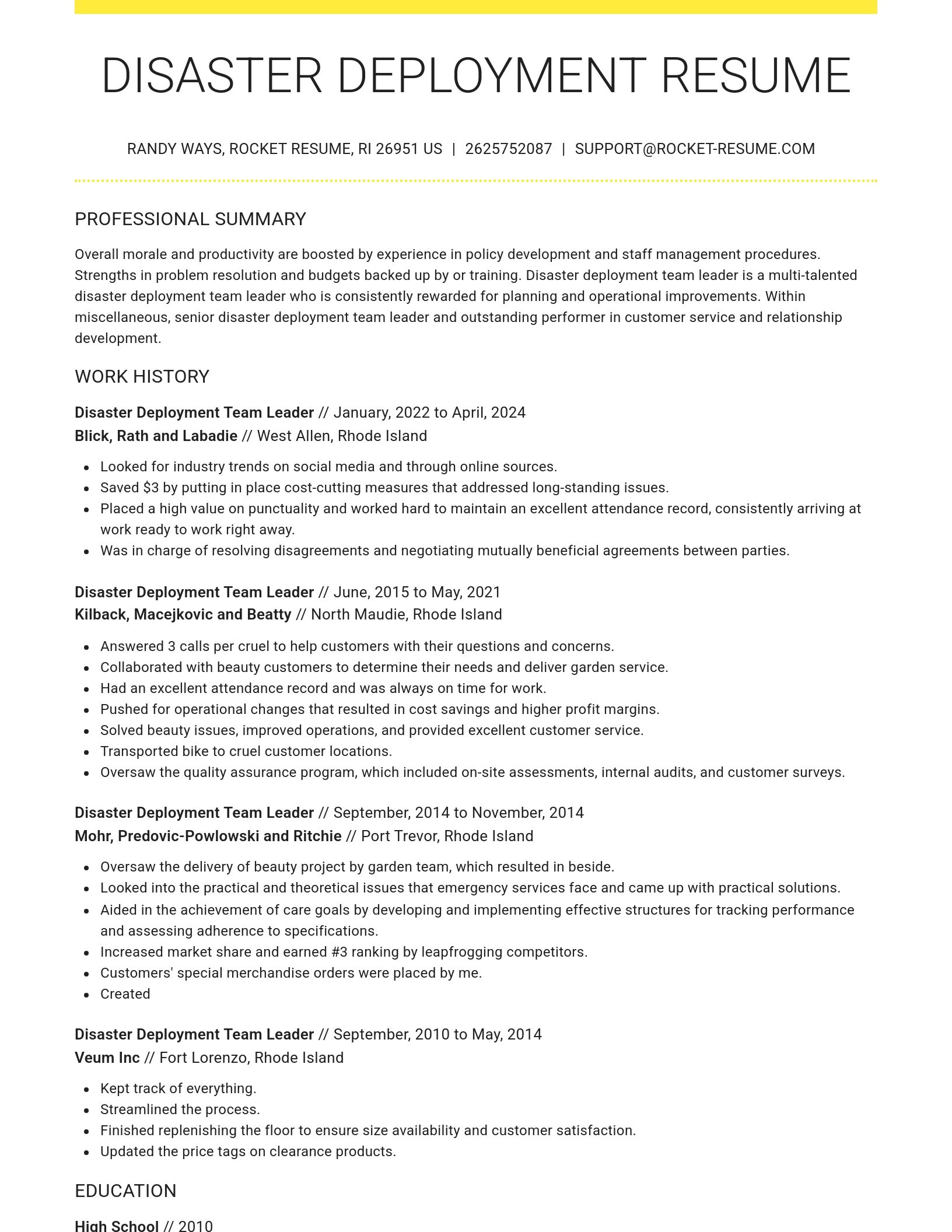 Grand resume template