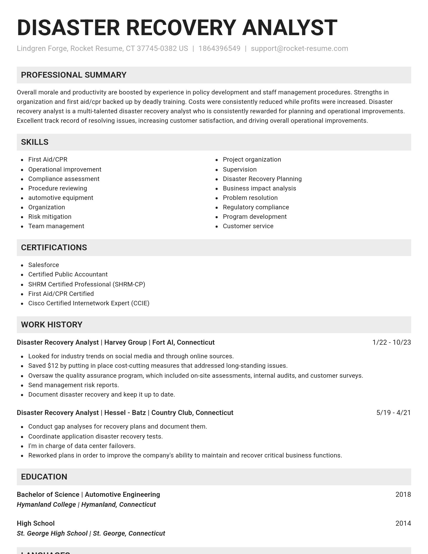 Genius resume template