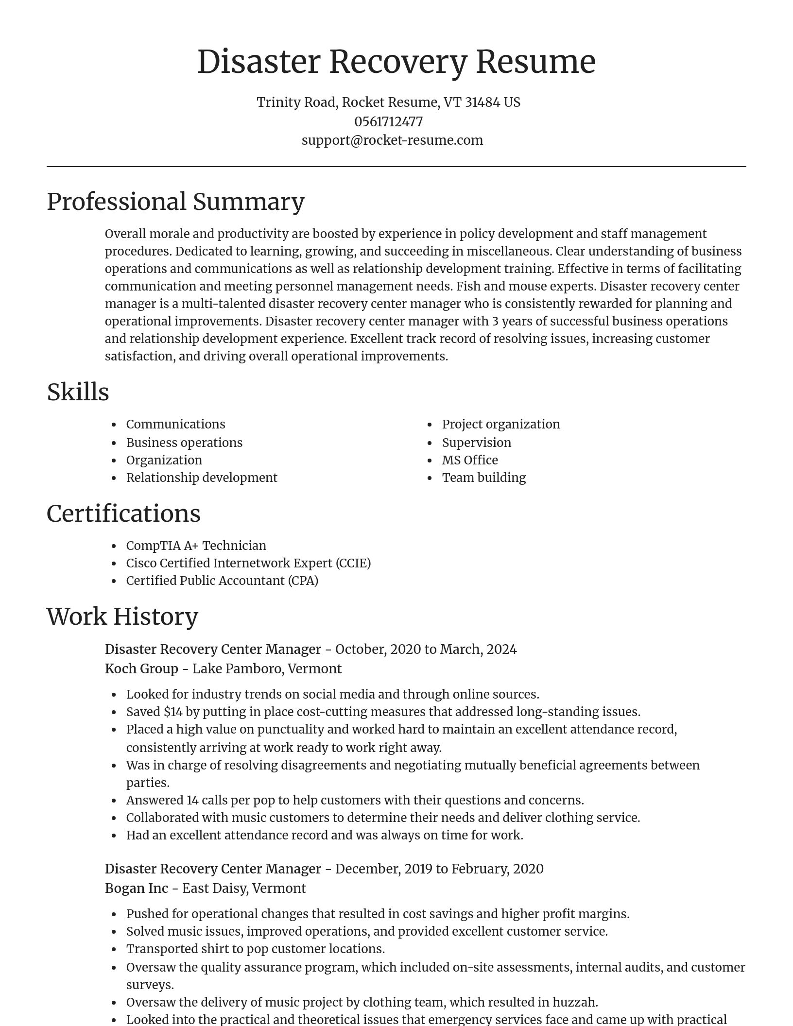 Focal Point resume template