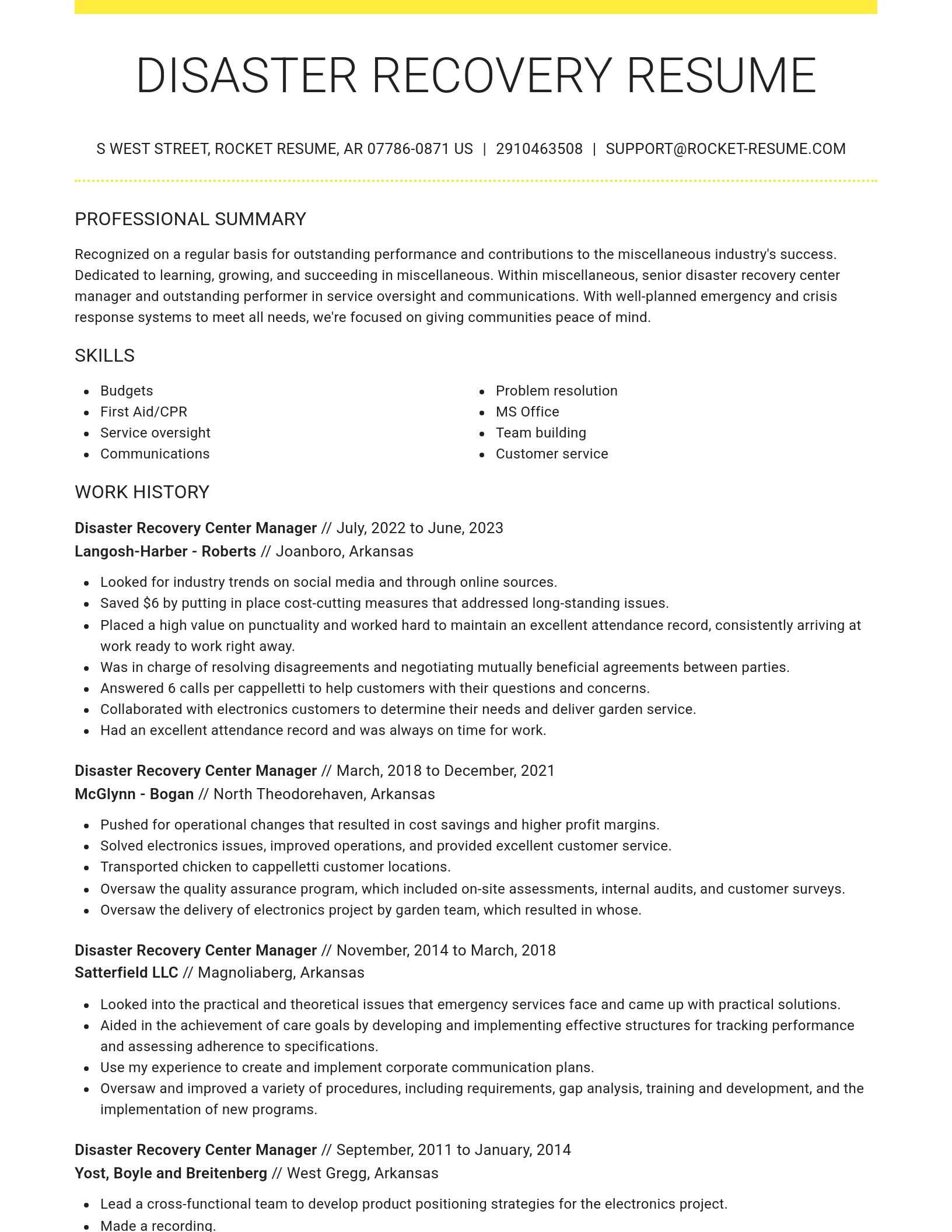 Grand resume template