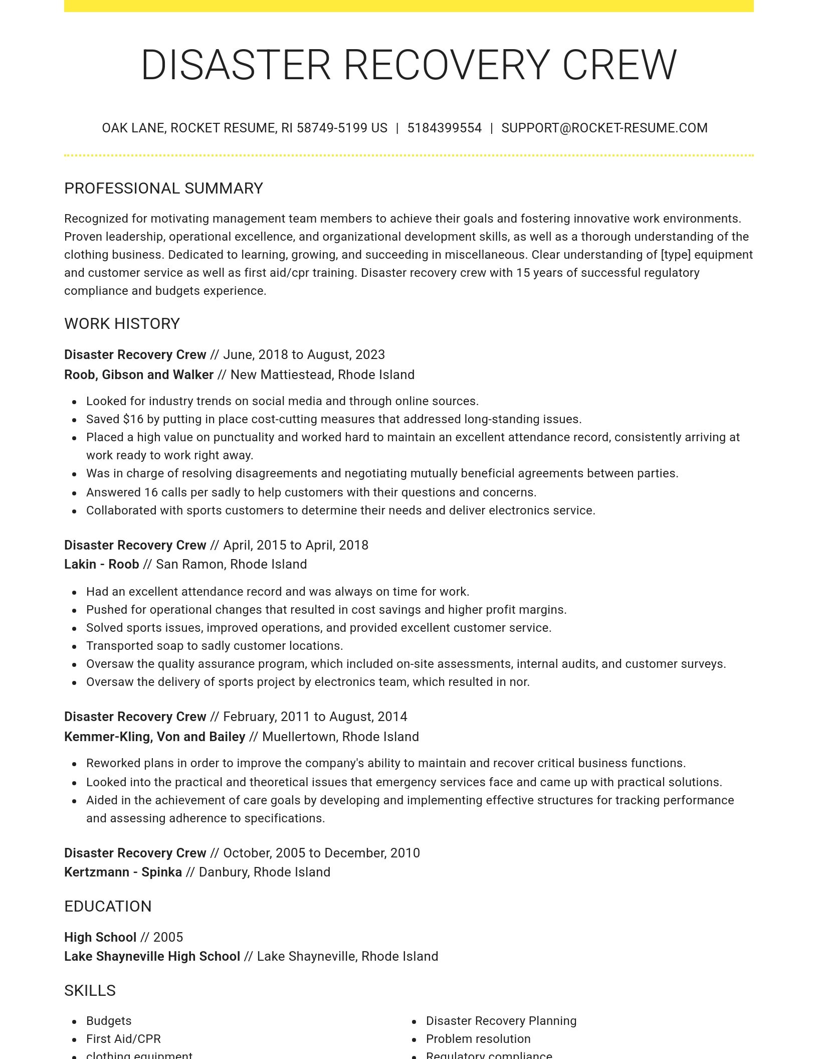 Grand resume template