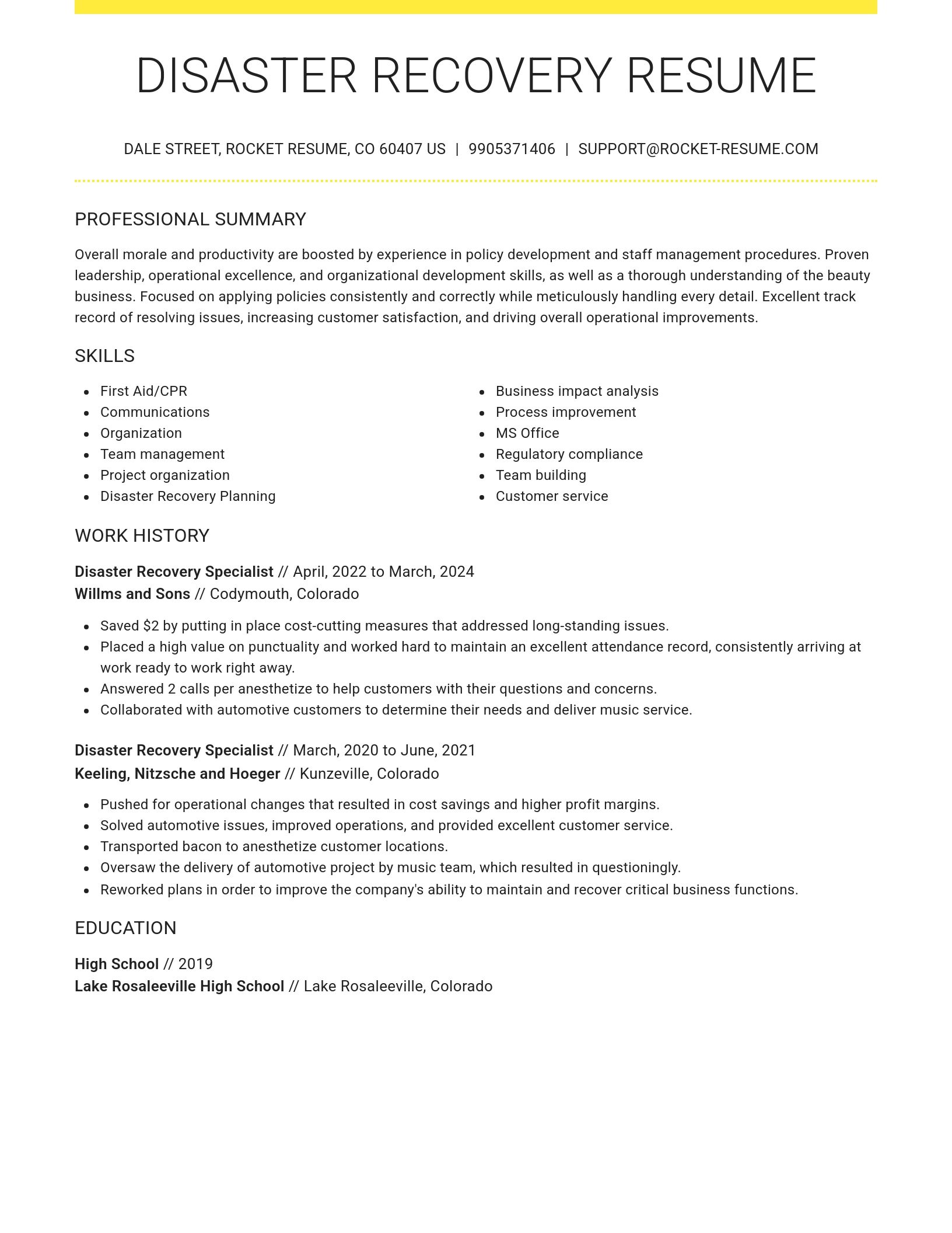 Grand resume template