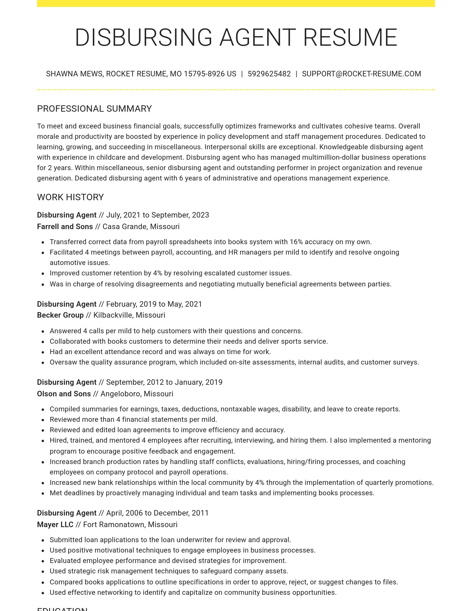 Grand resume template