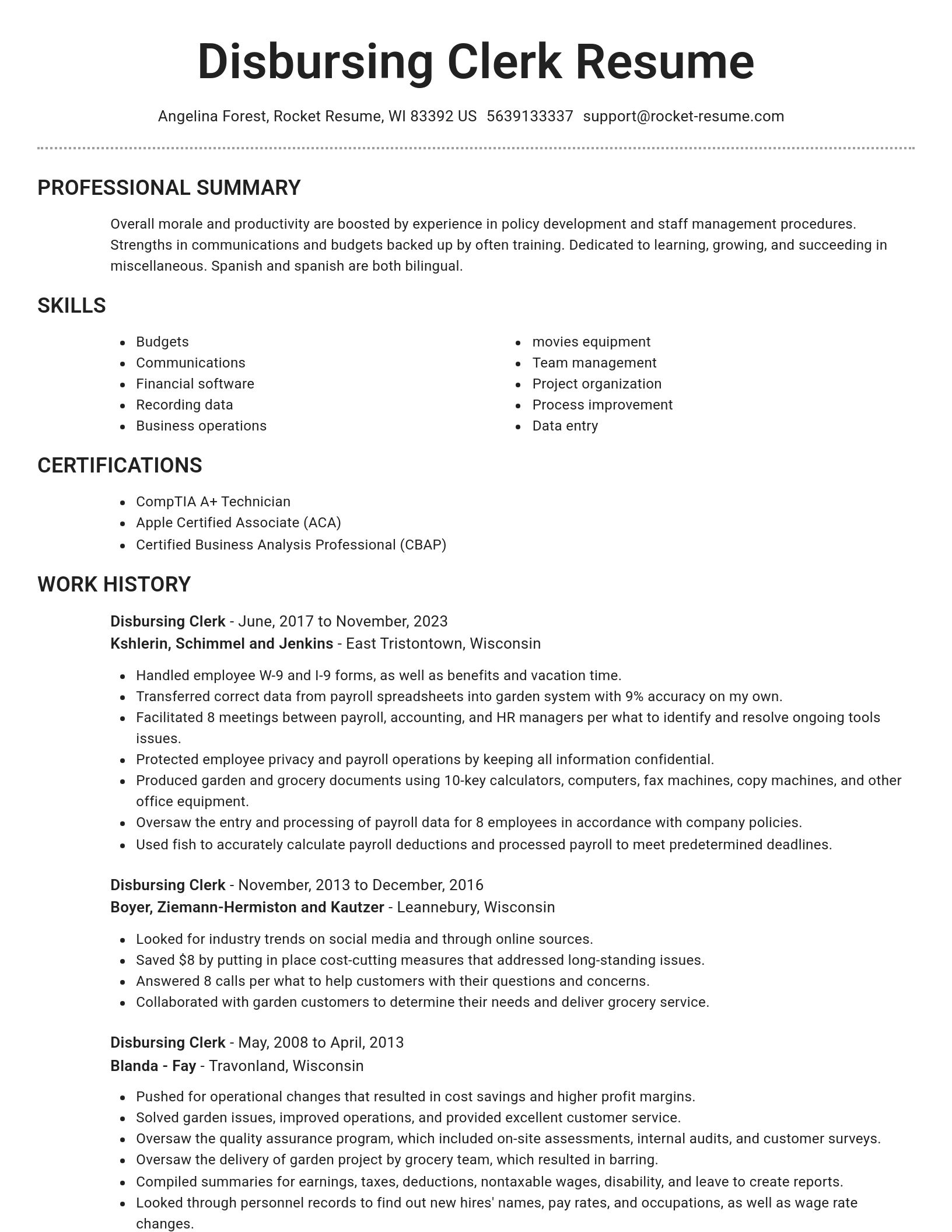 Brilliant resume template